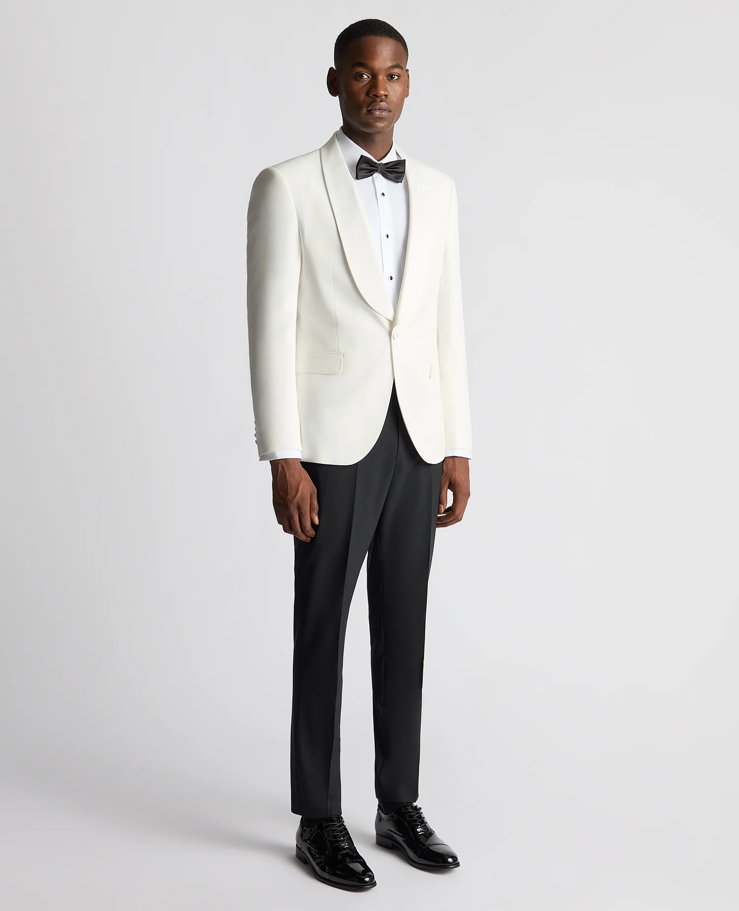 Slim Fit White Dinner Jacket - Image 2