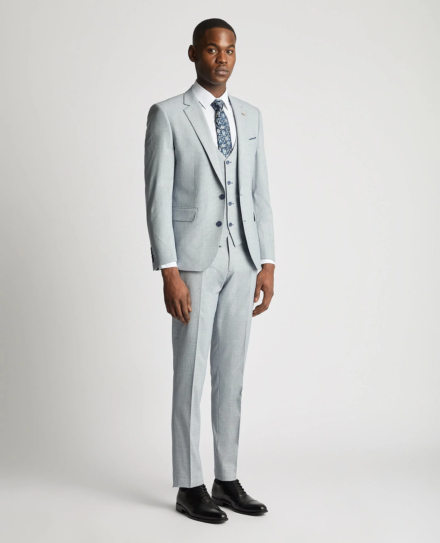Slim Fit Micro Houndstooth Suit - Image 2