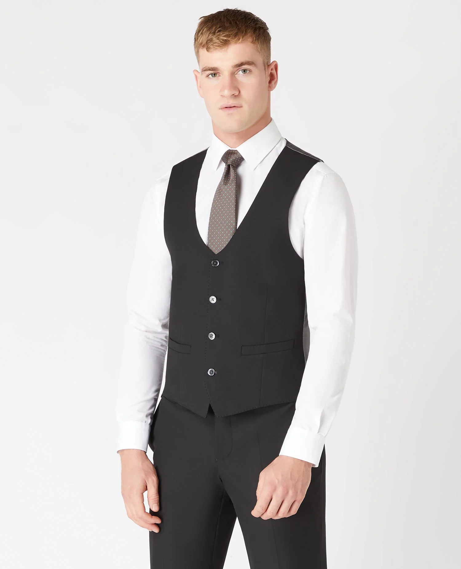 Slim Fit Notch Lapel Suit Waistcoat