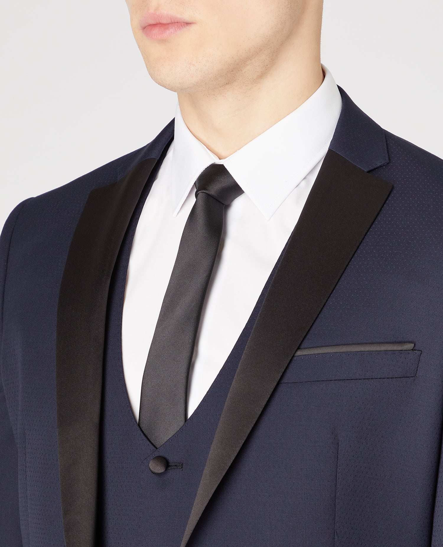 Slim Fit Wool-Rich Mix and Match Dinner Suit Jacket - Image 4