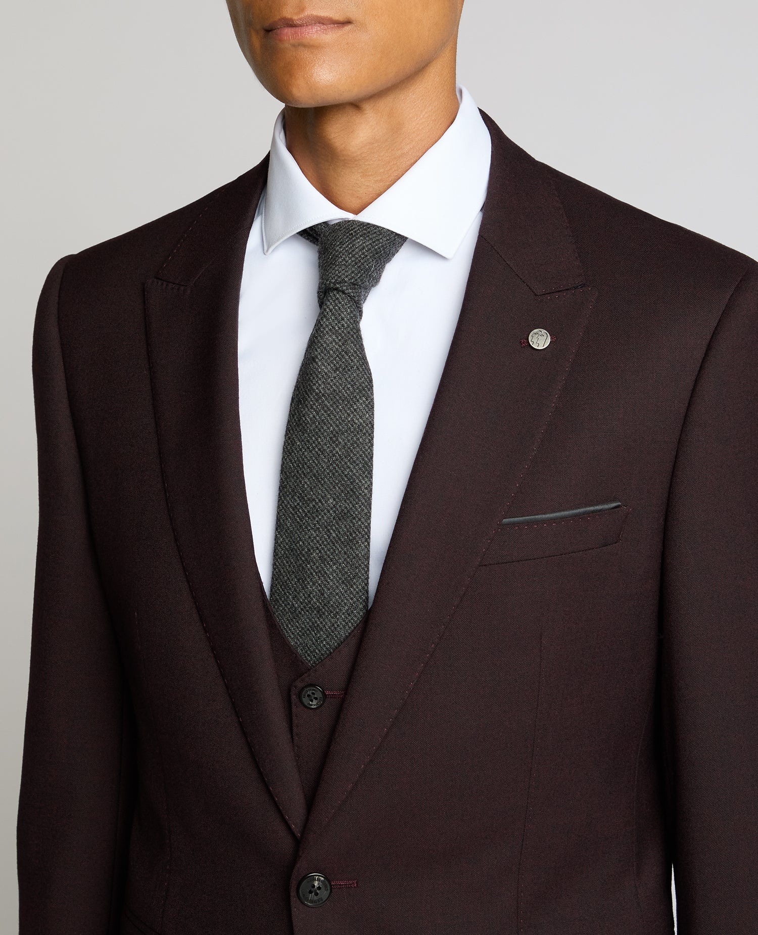 Slim Fit Wool Blend Suit - Image 4