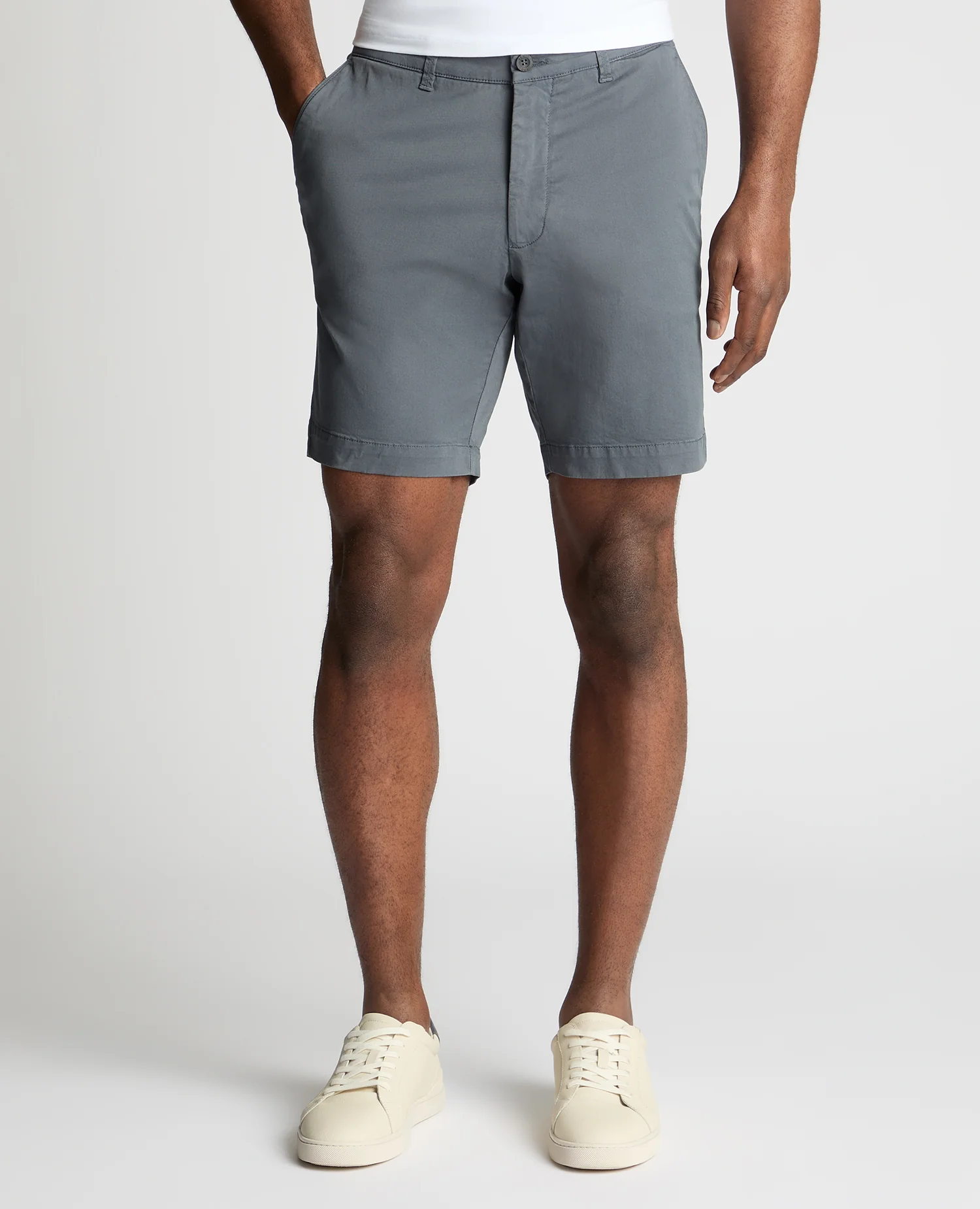 Slim Leg Cotton-Stretch Chino Short