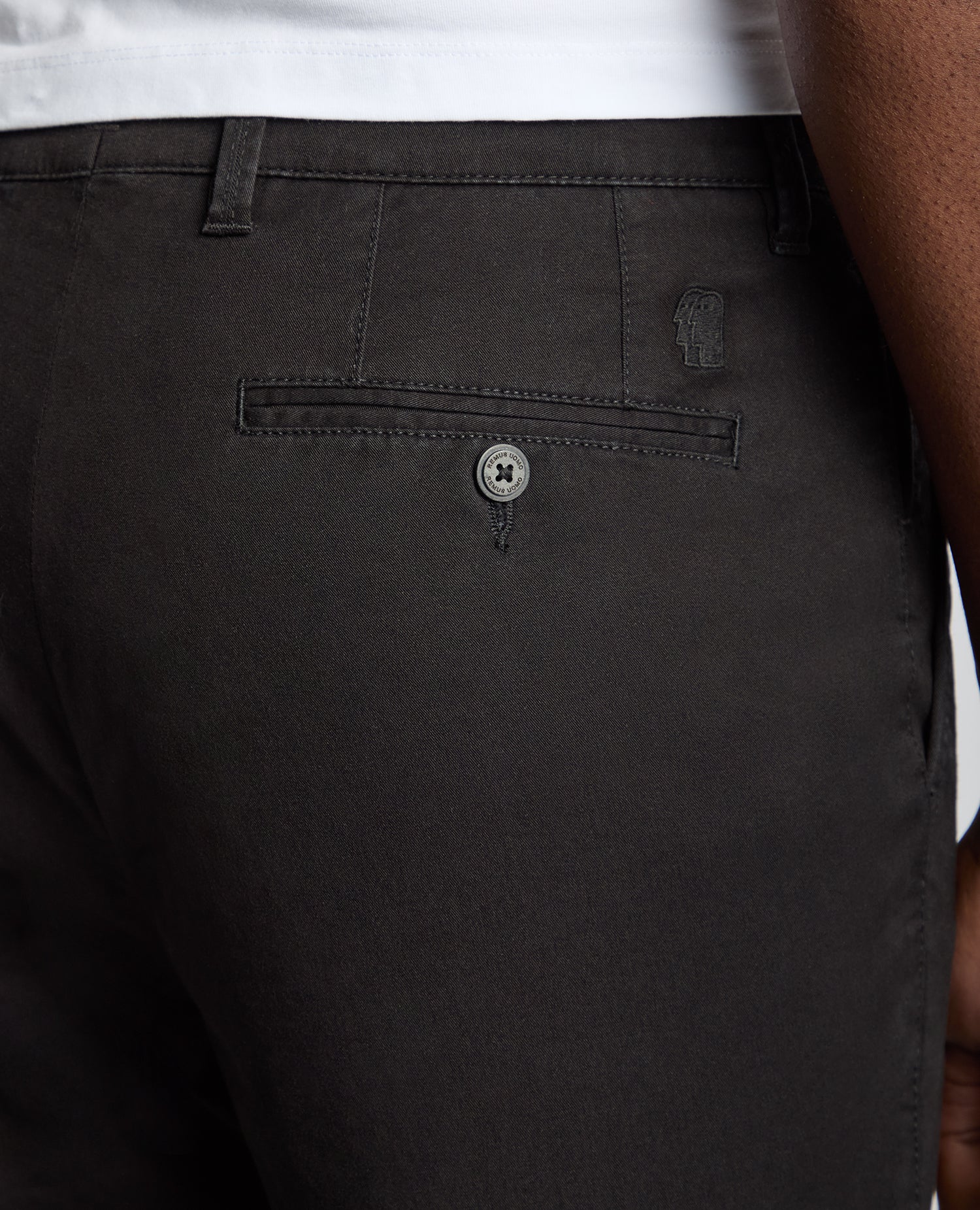 Black Straight Leg Cotton Stretch Chino - Image 5