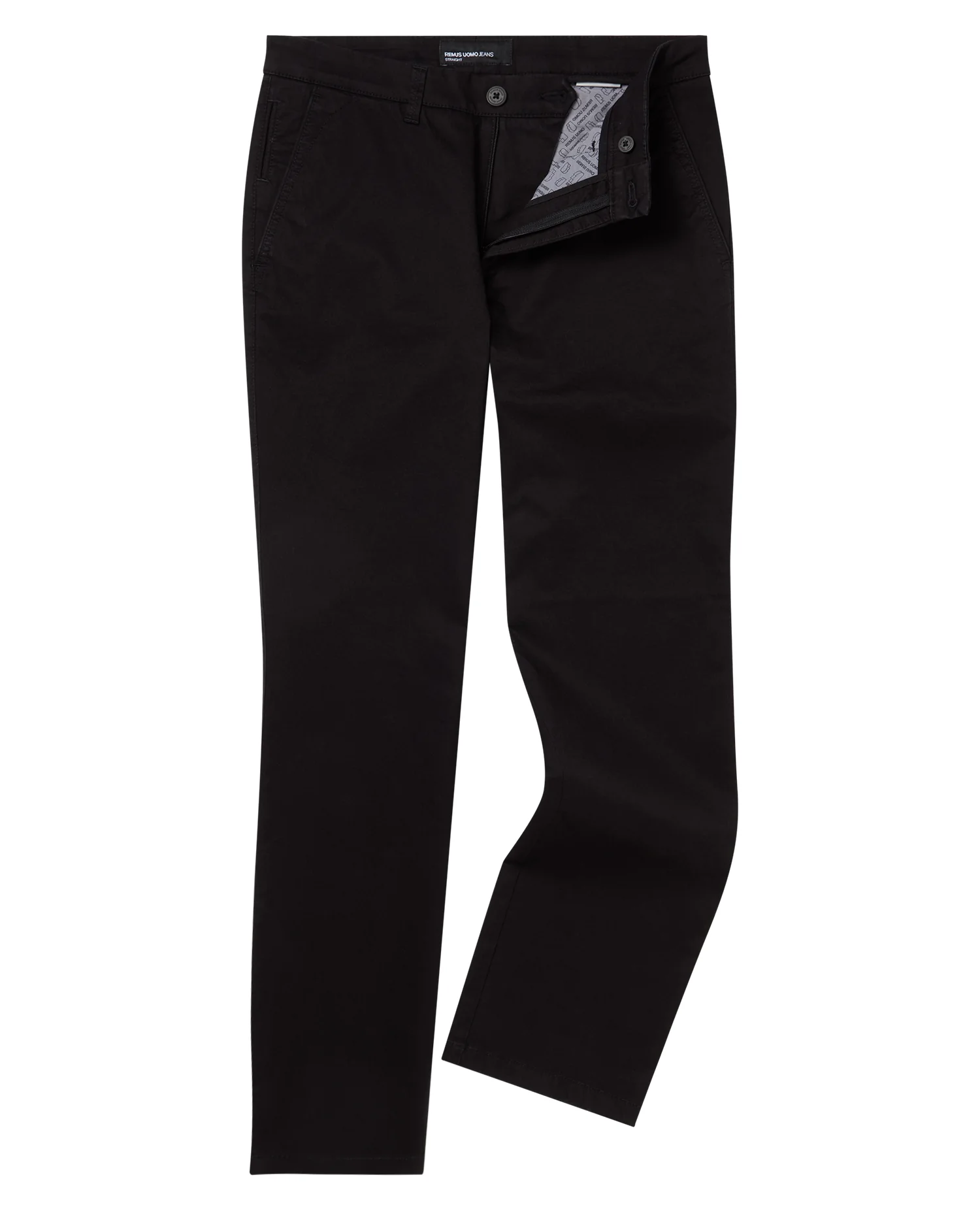 Black Straight Leg Cotton Stretch Chino - Image 6