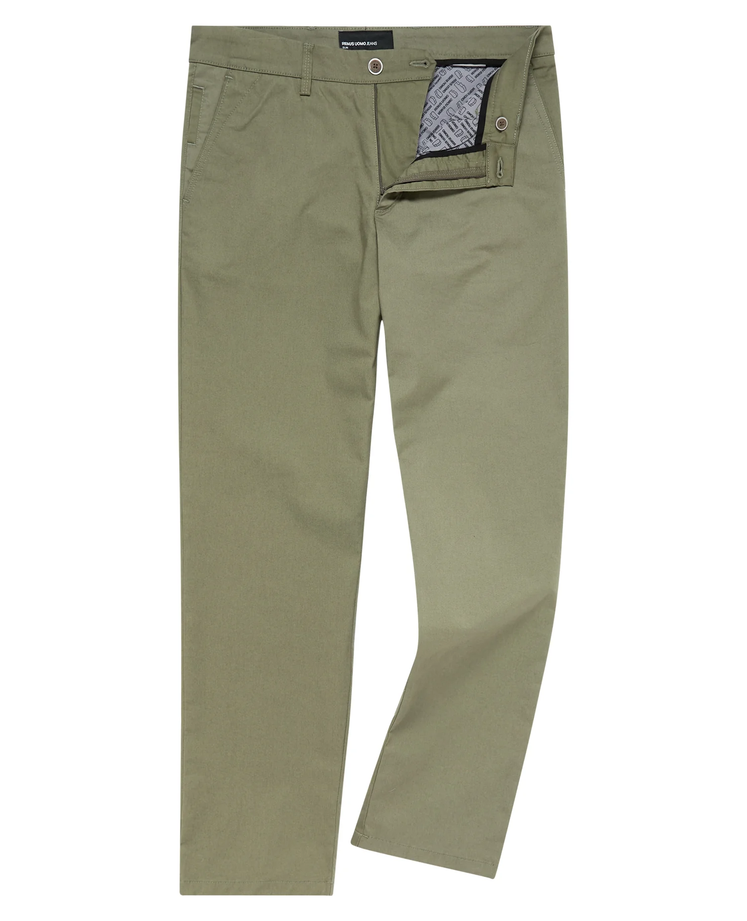 Green Straight Leg Cotton Stretch Chino - Image 6