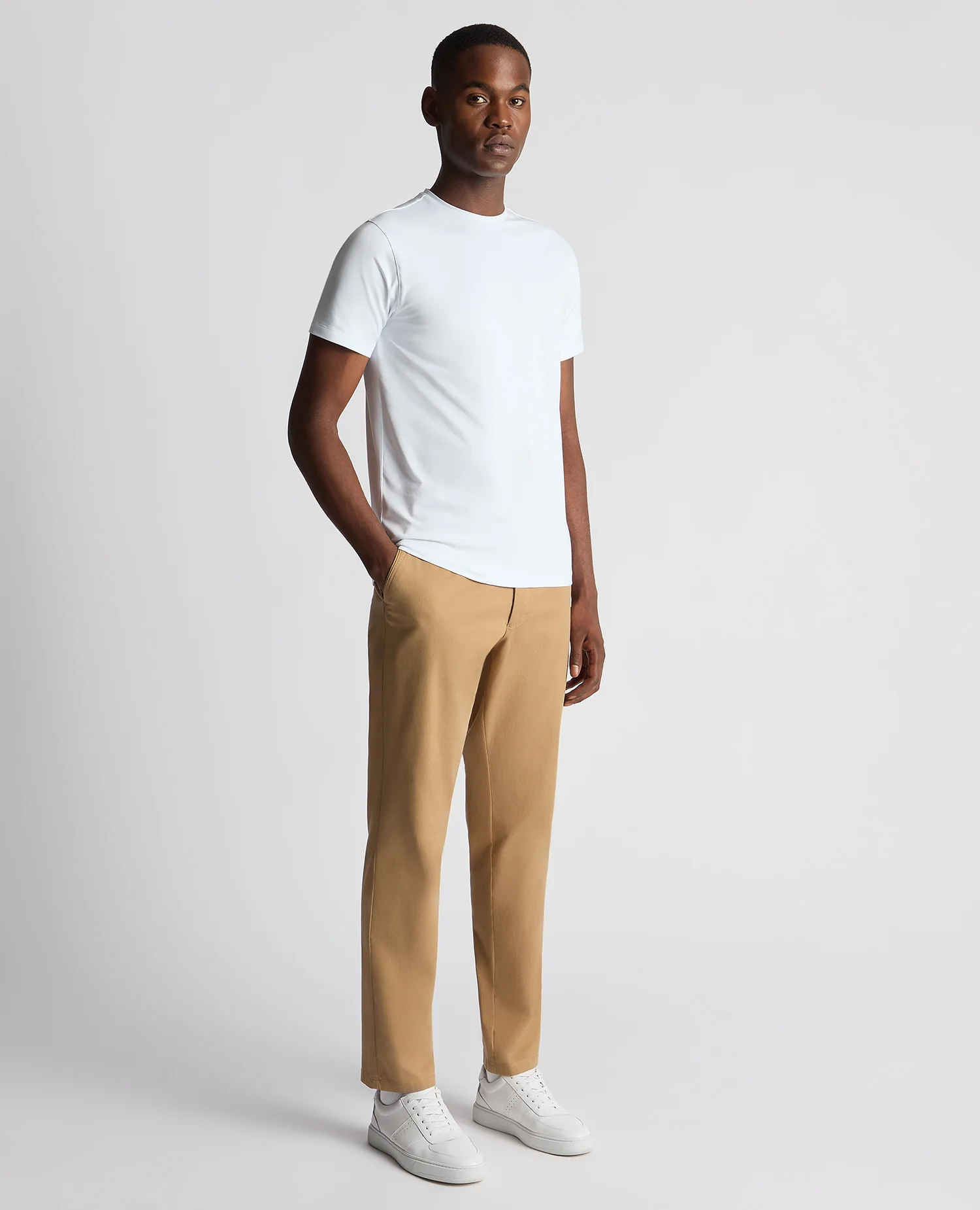 Straight Leg Cotton-Stretch Washed Chino - Image 2
