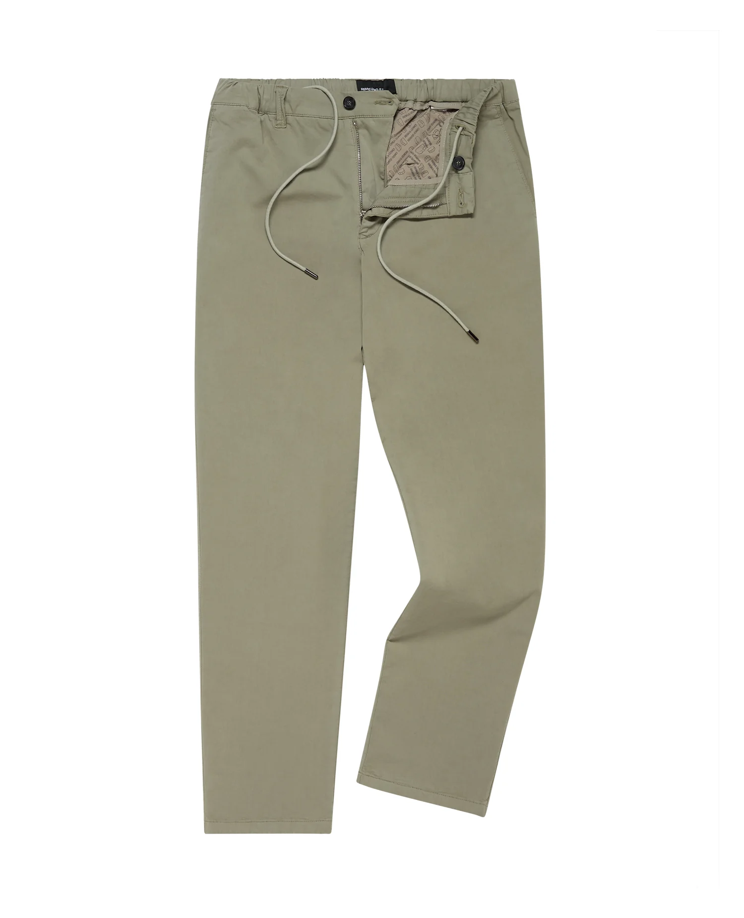 Green Straight Leg Cotton-Tencel Blend Chinos - Image 6