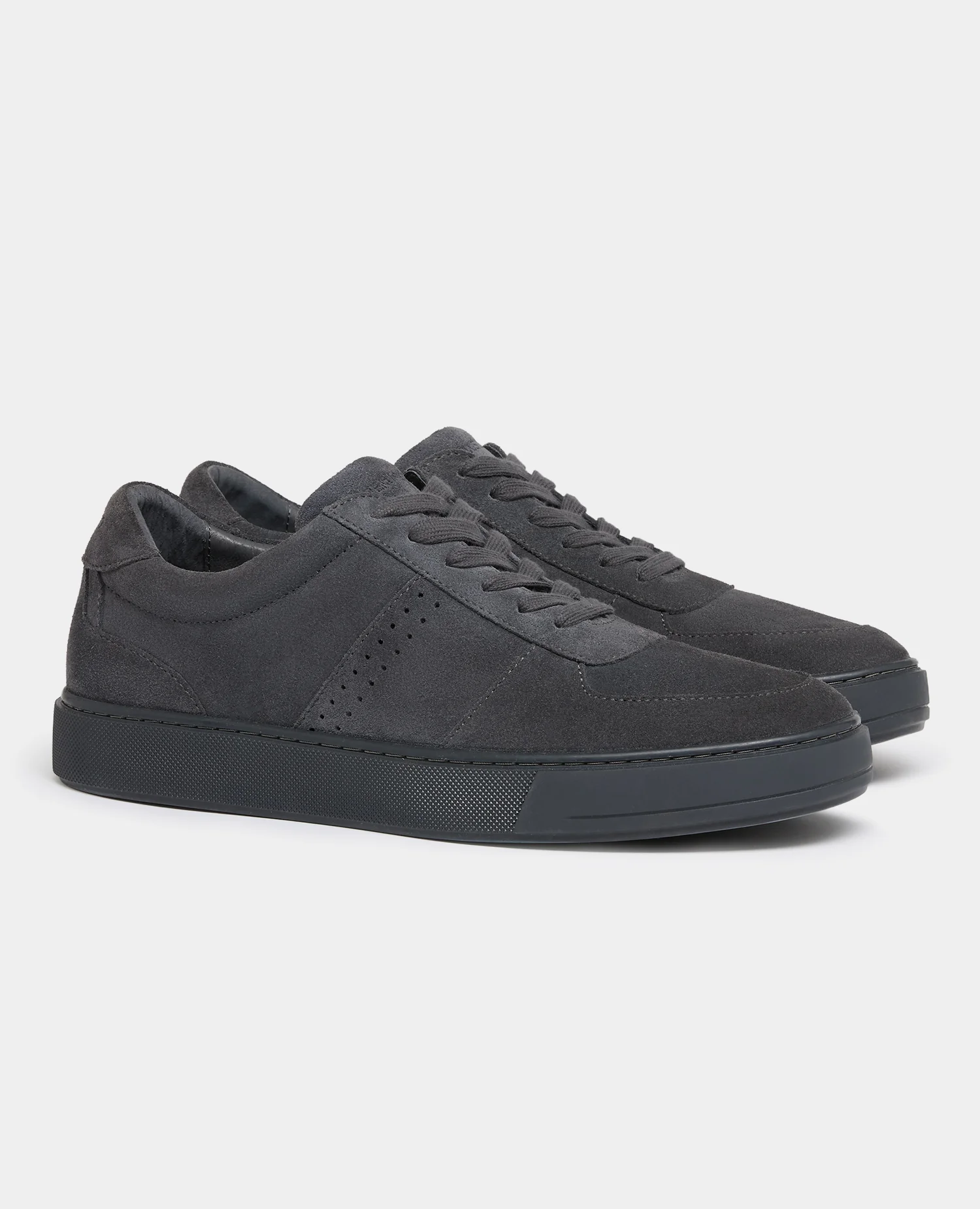 Charcoal Grey Suede Trainer - Image 2