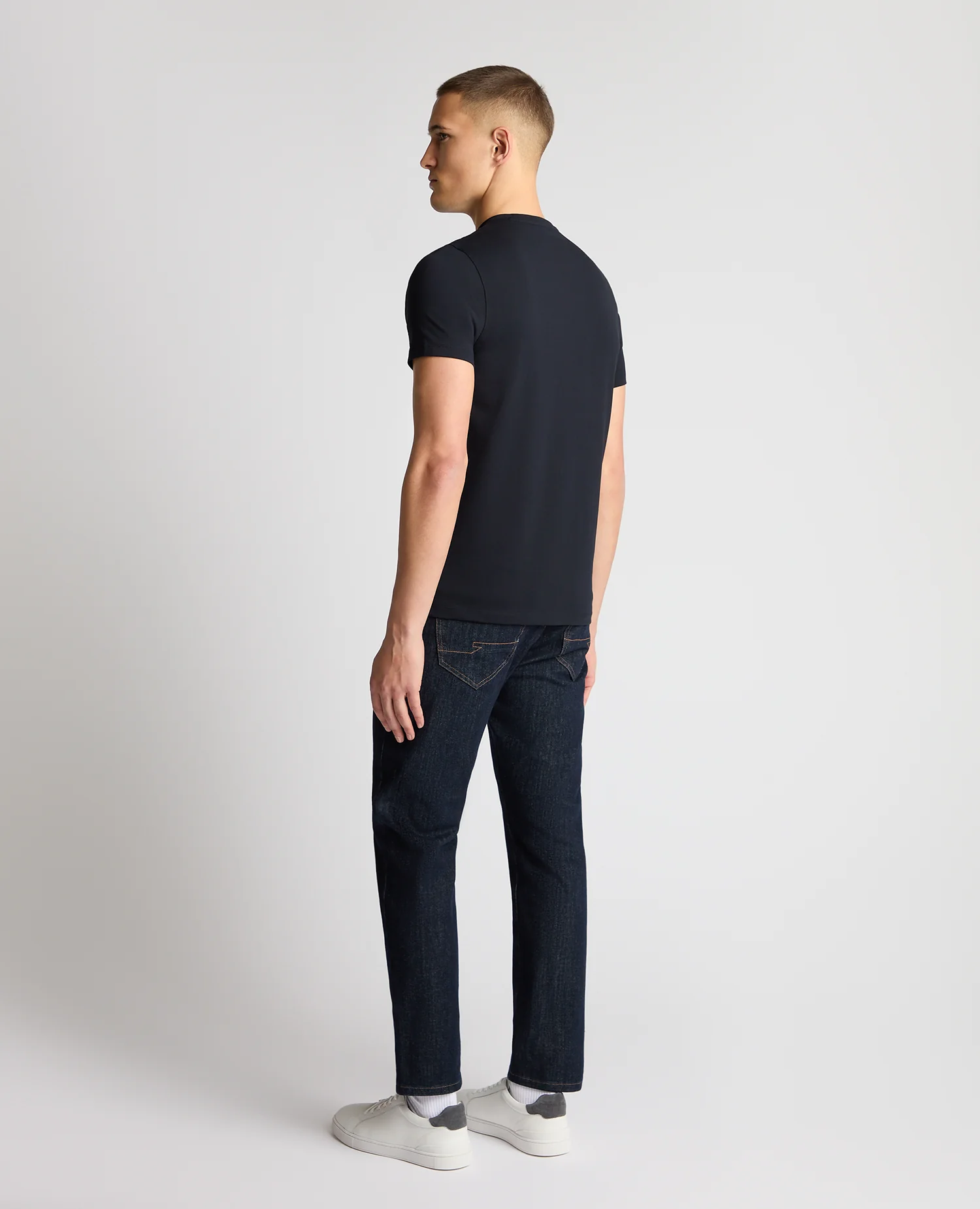Cotton Stretch Crew Neck Brotherhood T-Shirt - Image 3