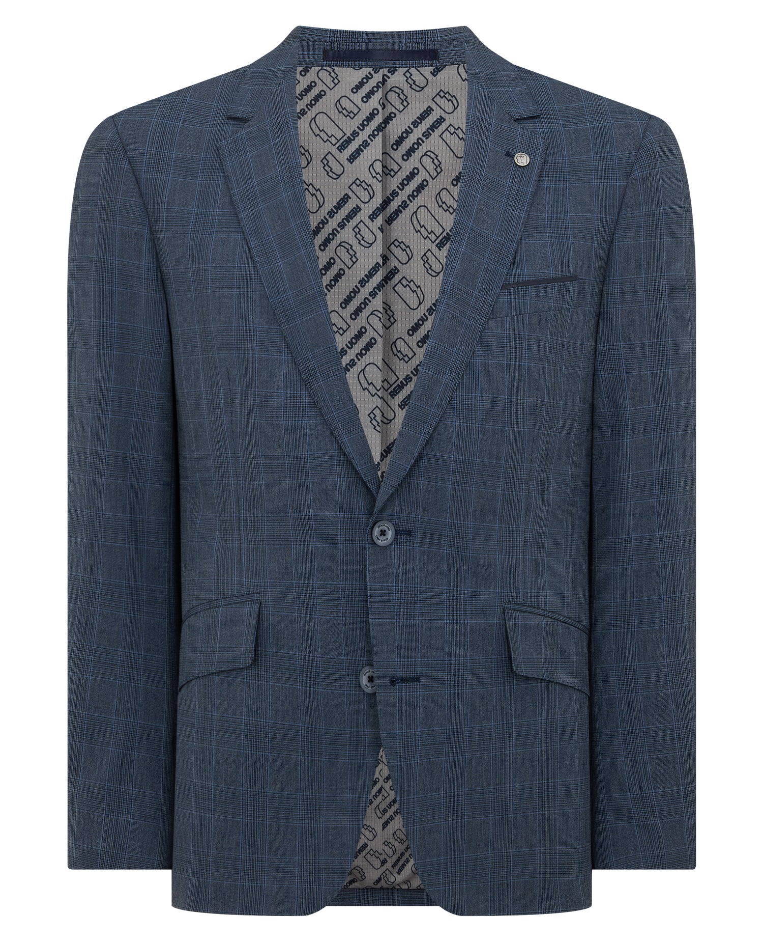Tapered Fit Checked Stretch Suit - Image 6