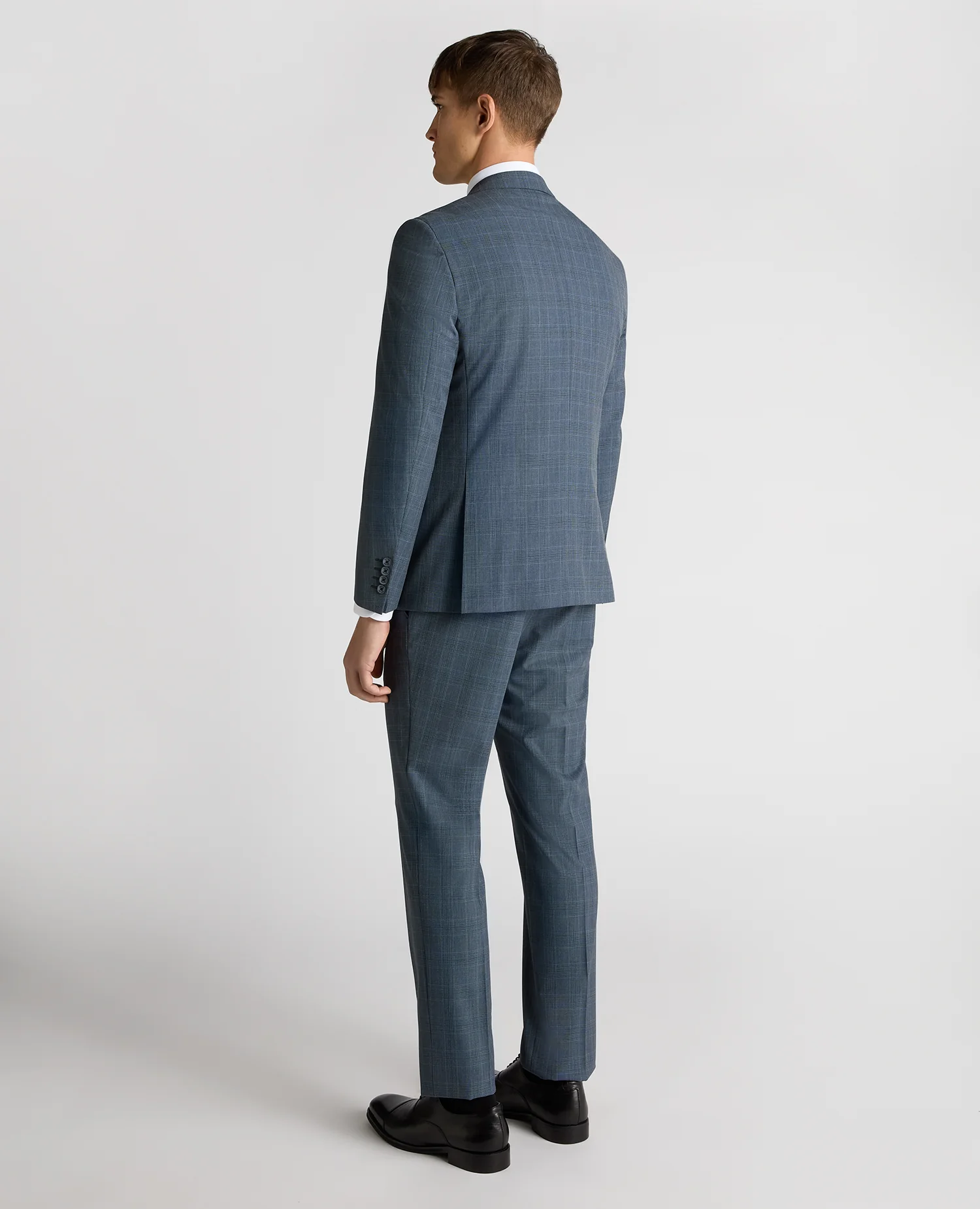 Tapered Fit Checked Stretch Suit Jacket - Image 3