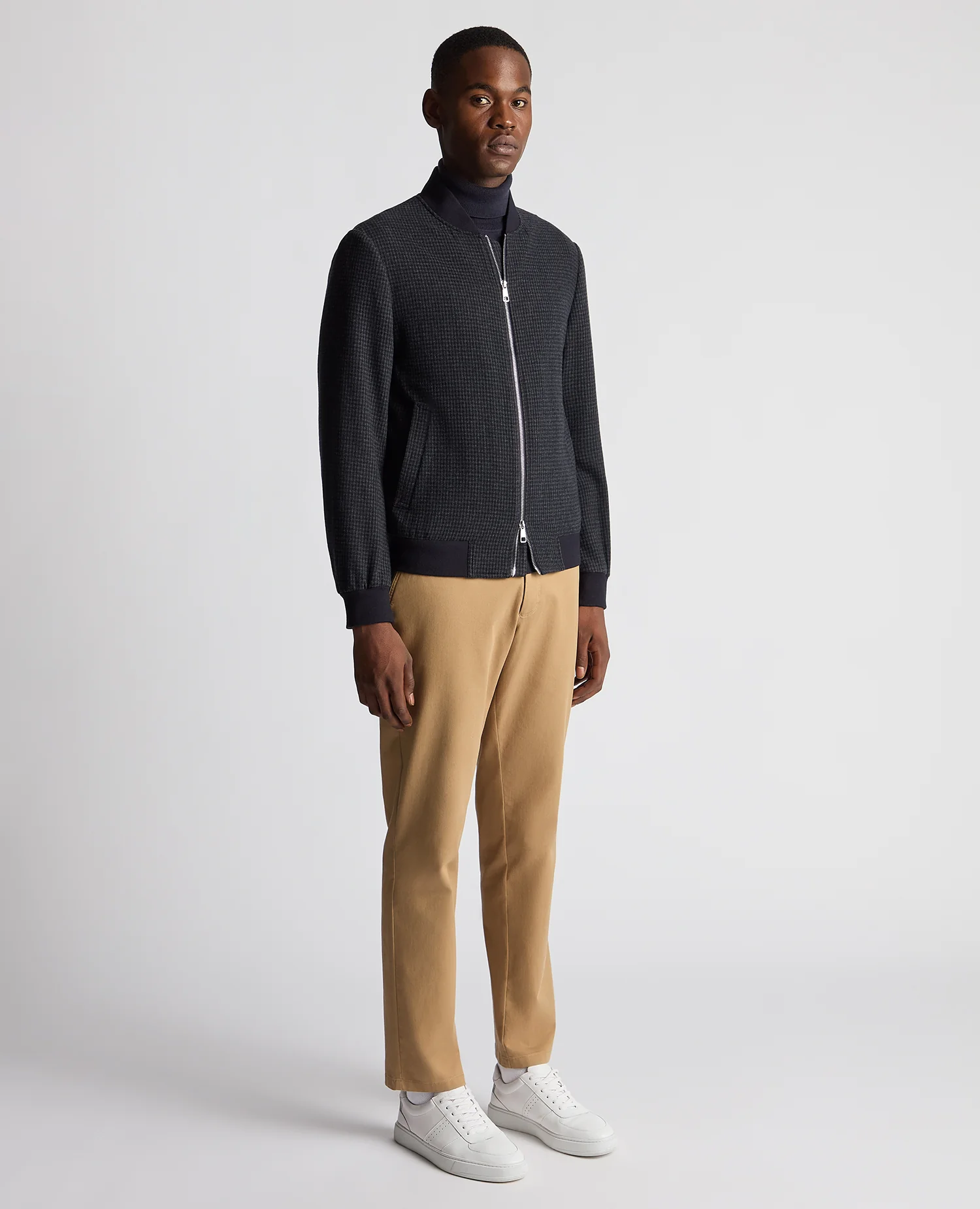 Regular Fit Club Check Flannel Bomber Jacket - Image 2