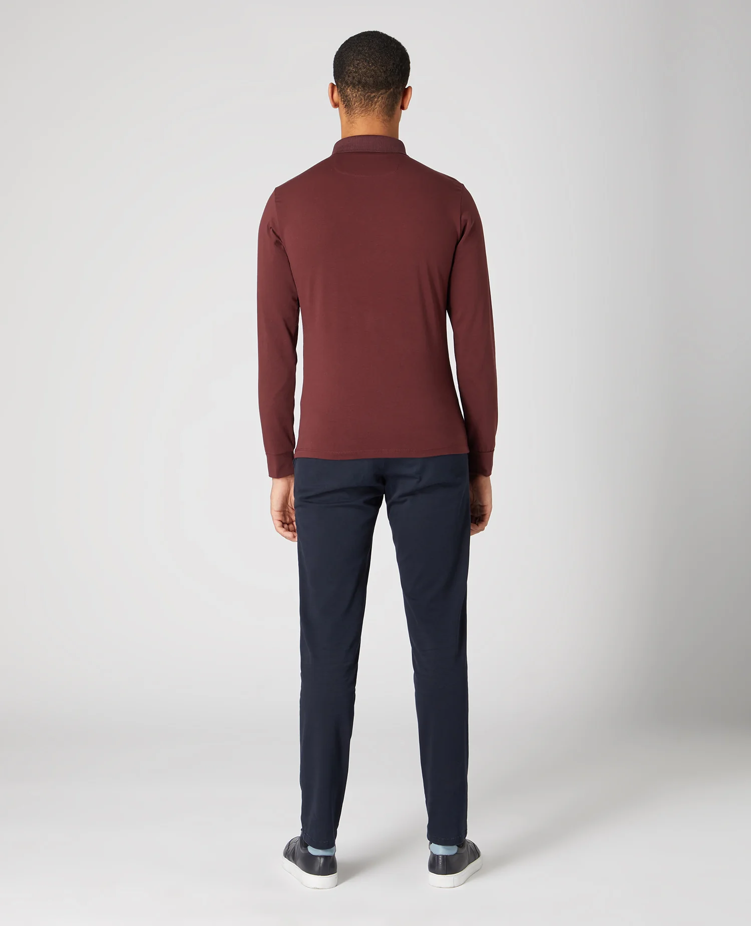 Tapered Fit Cotton-Stretch Polo Shirt - Image 3