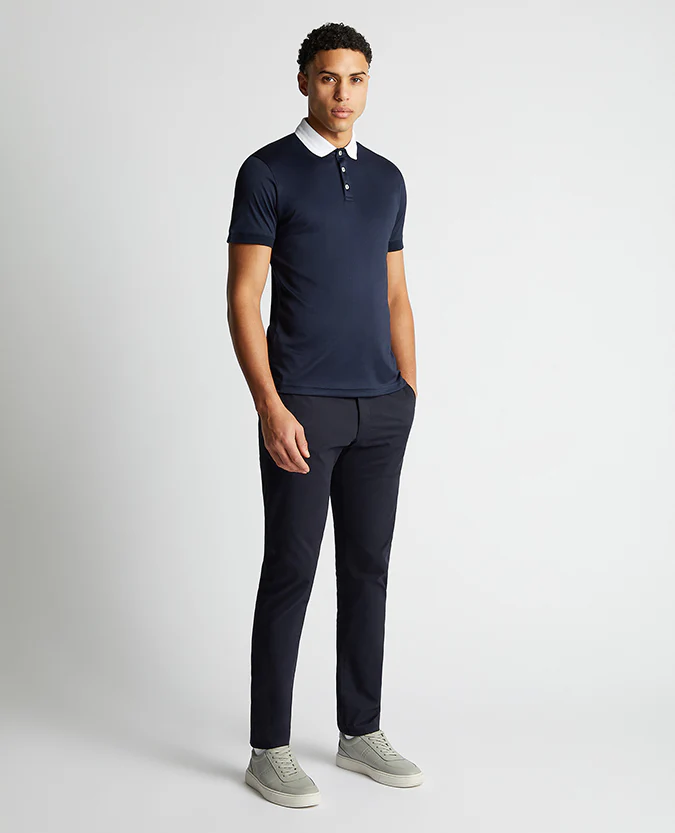 Tapered Fit Cotton-Blend Polo Shirt - Image 2