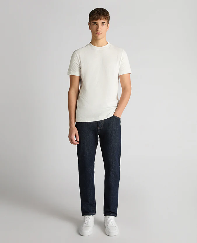 Tapered Fit Cotton Crew Neck Tee - Image 2