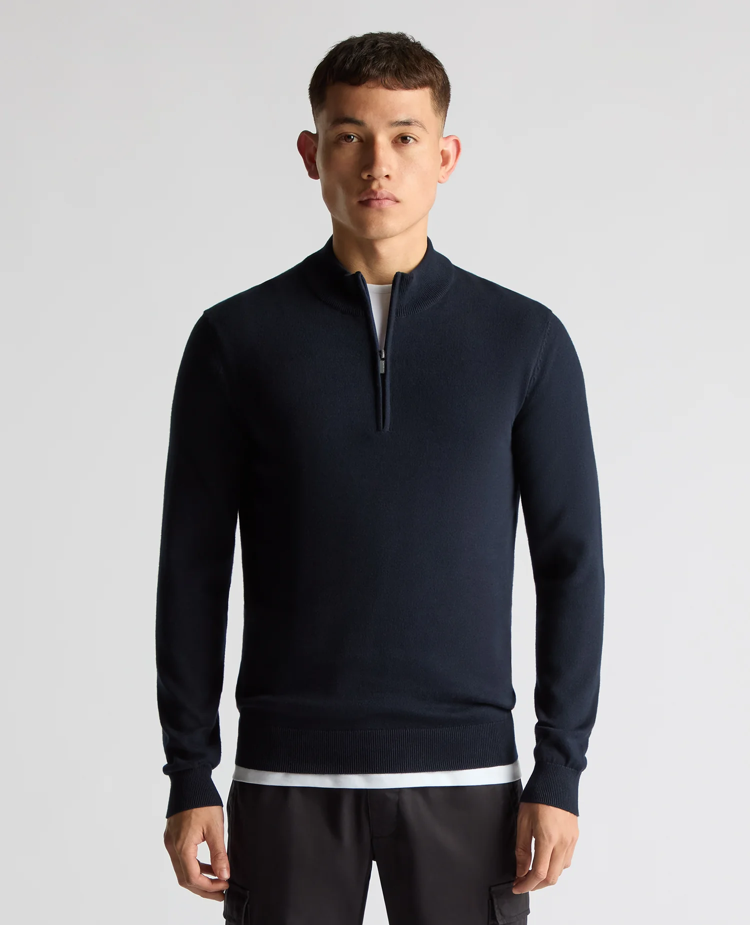 Cotton Half Zip Jumper