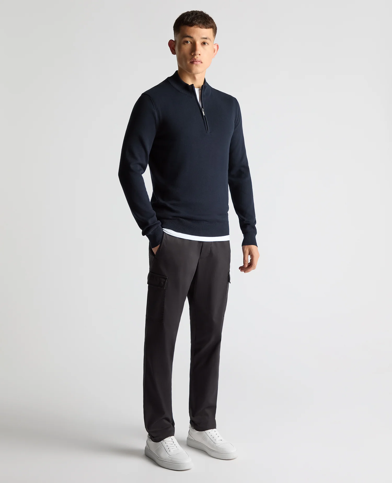 Cotton Half Zip Jumper - Image 2