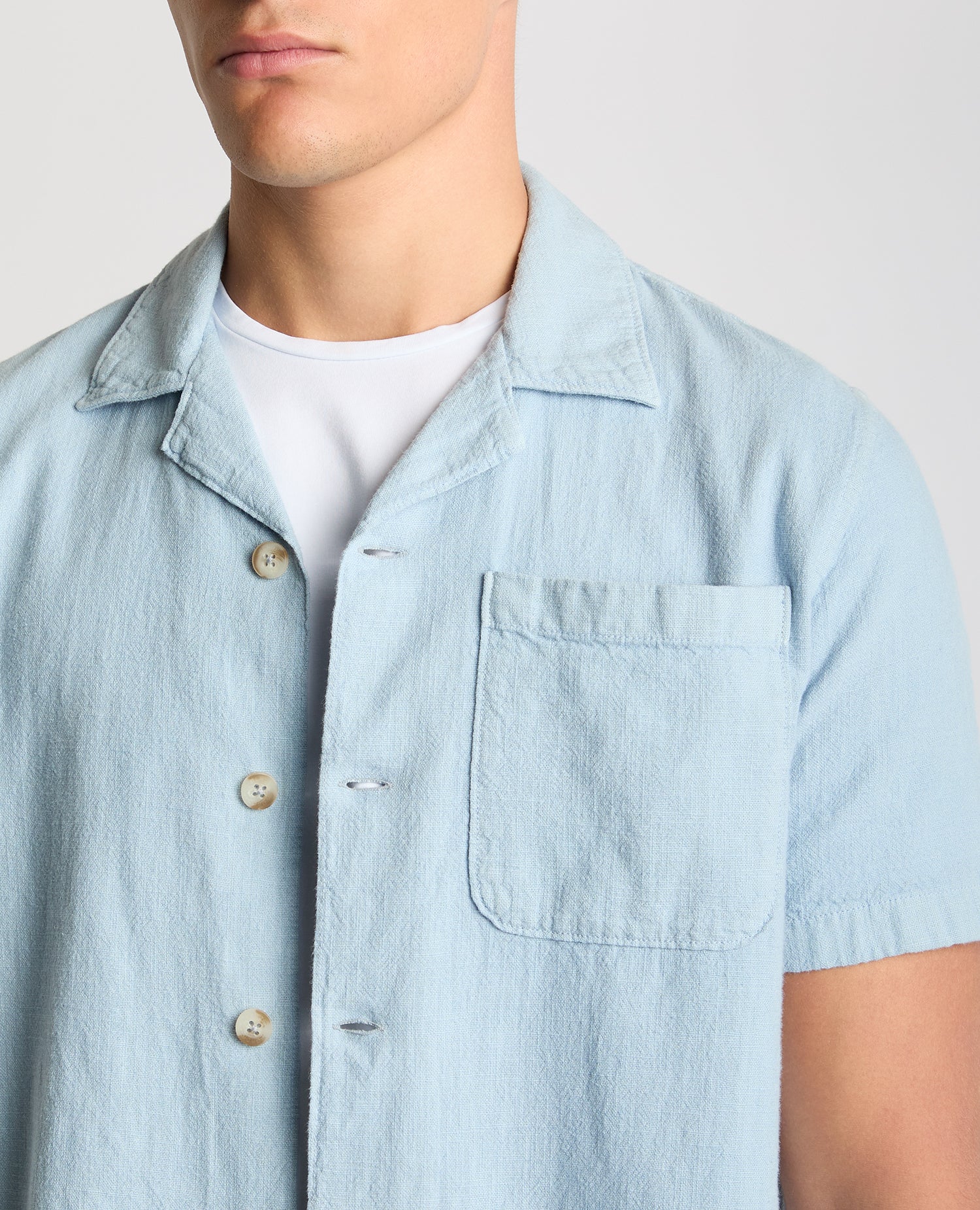 Tapered Fit Cotton-Linen Shirt - Image 5