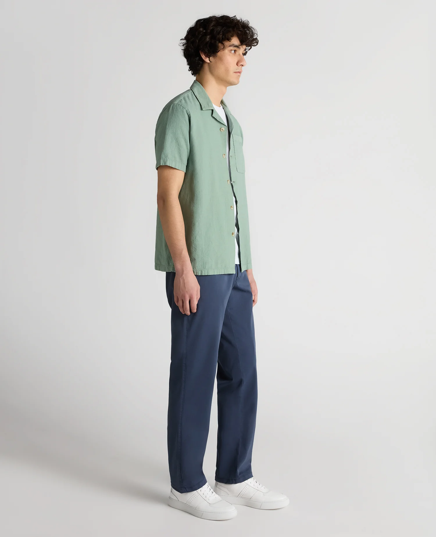 Tapered Fit Cotton-Linen Shirt - Image 4