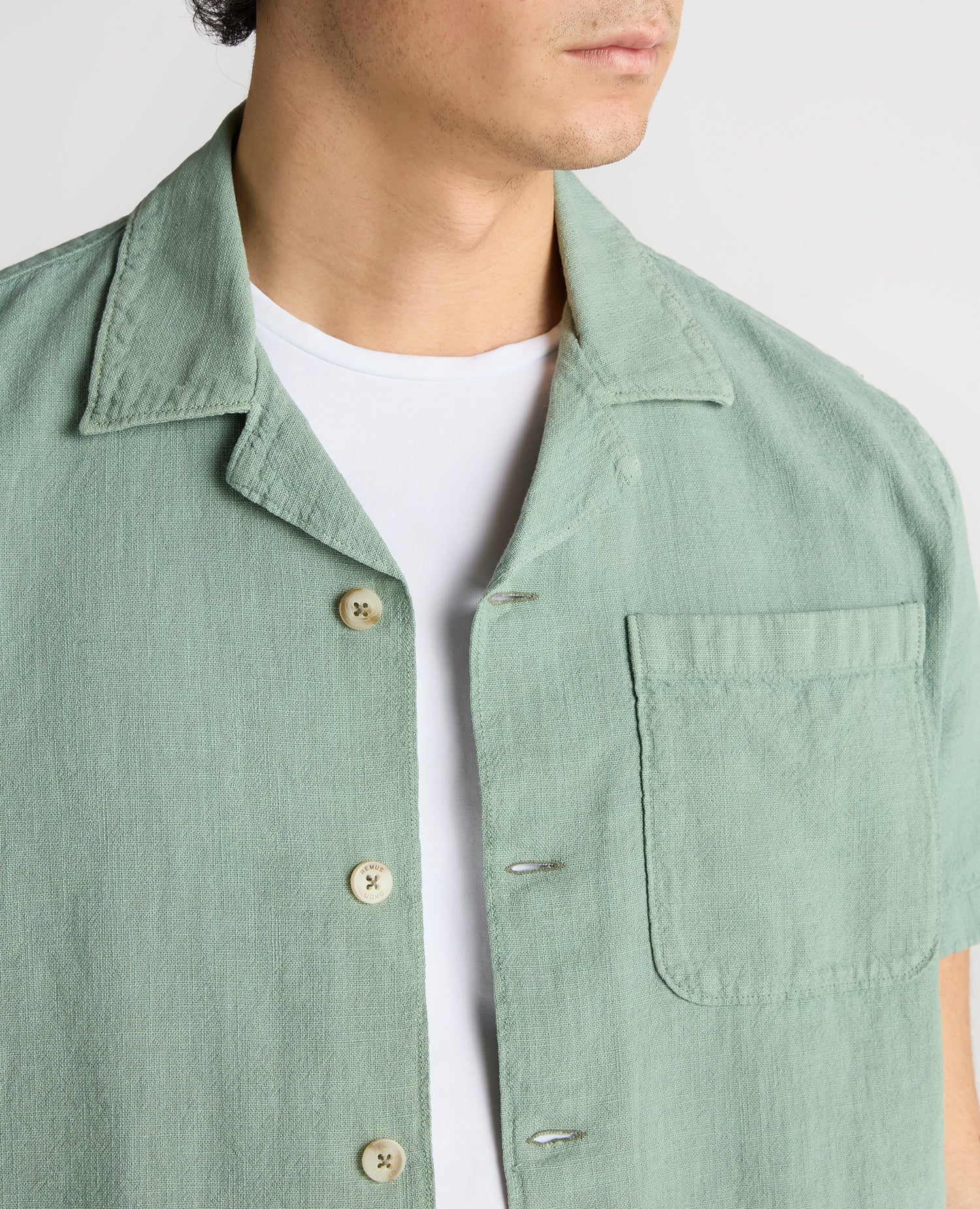 Tapered Fit Cotton-Linen Shirt - Image 5