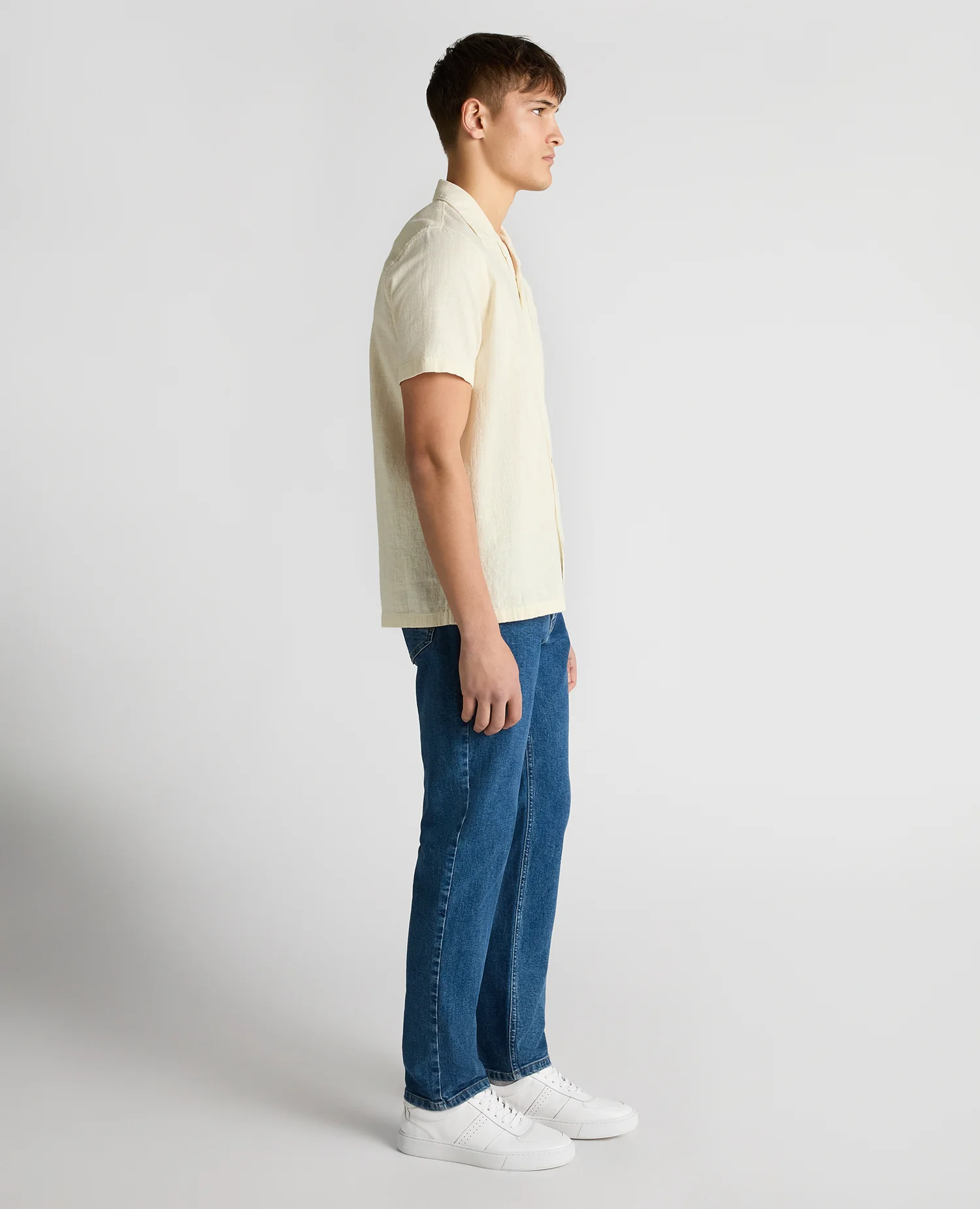 Tapered Fit Cotton-Linen Shirt - Image 3