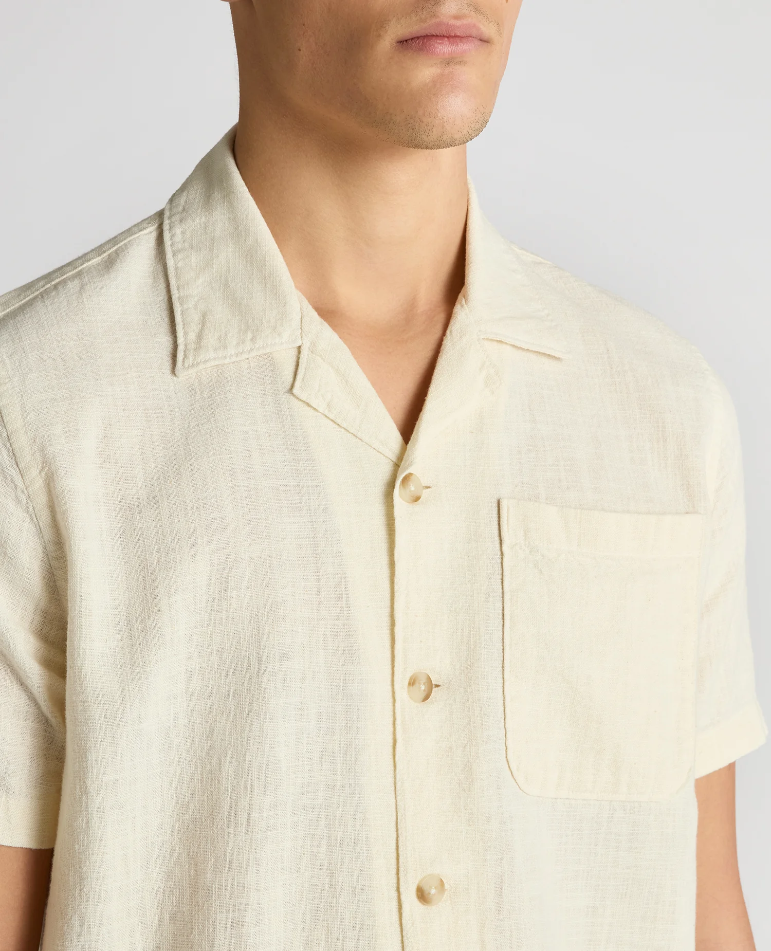 Tapered Fit Cotton-Linen Shirt - Image 5