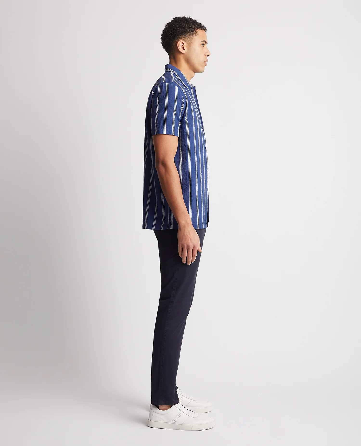 Tapered Fit Cotton Short Sleeve Shirt - Image 3