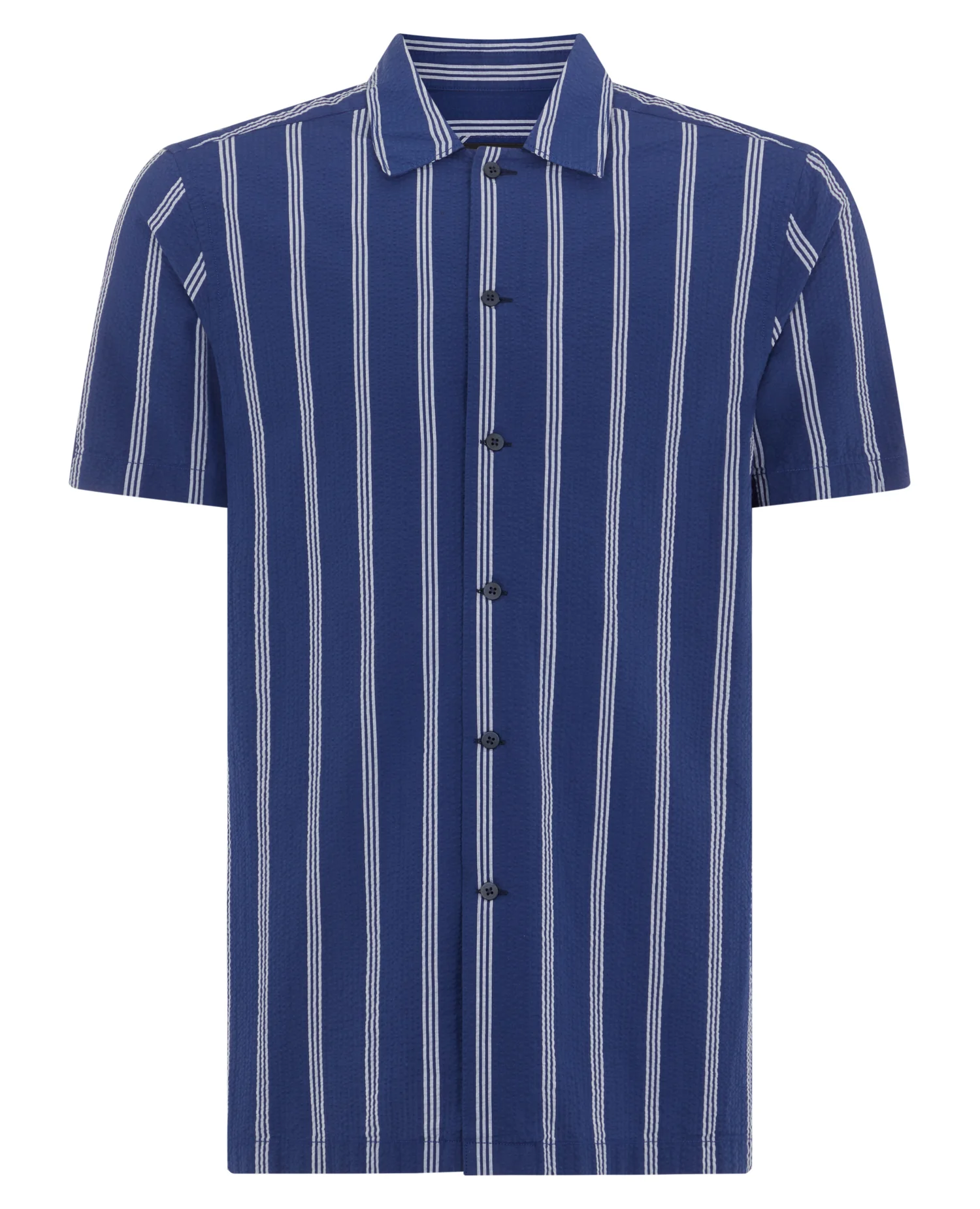 Tapered Fit Cotton Short Sleeve Shirt - Image 7