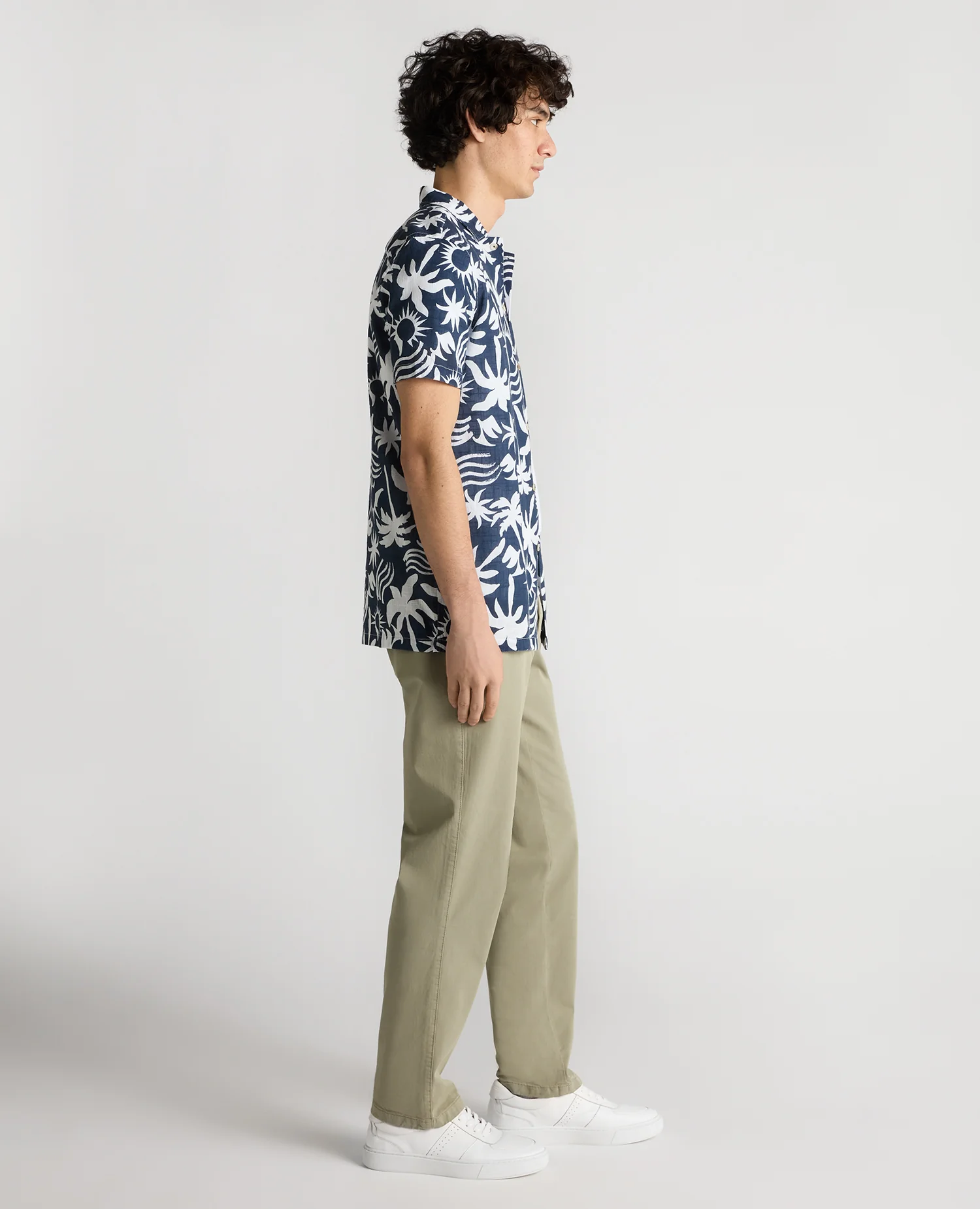 Tapered Fit Floral Print Cotton Shirt - Image 4