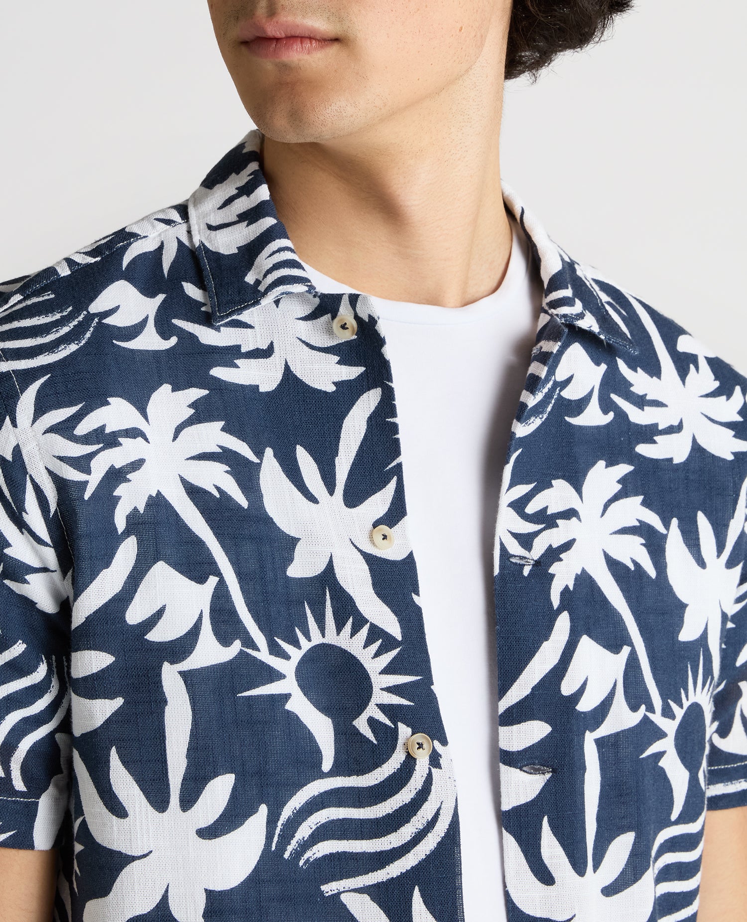 Tapered Fit Floral Print Cotton Shirt - Image 5