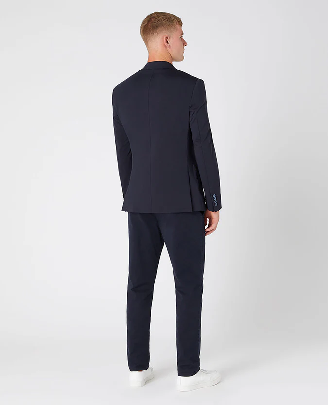 Tapered Fit Cotton-Stretch Jersey Jacket - Image 3