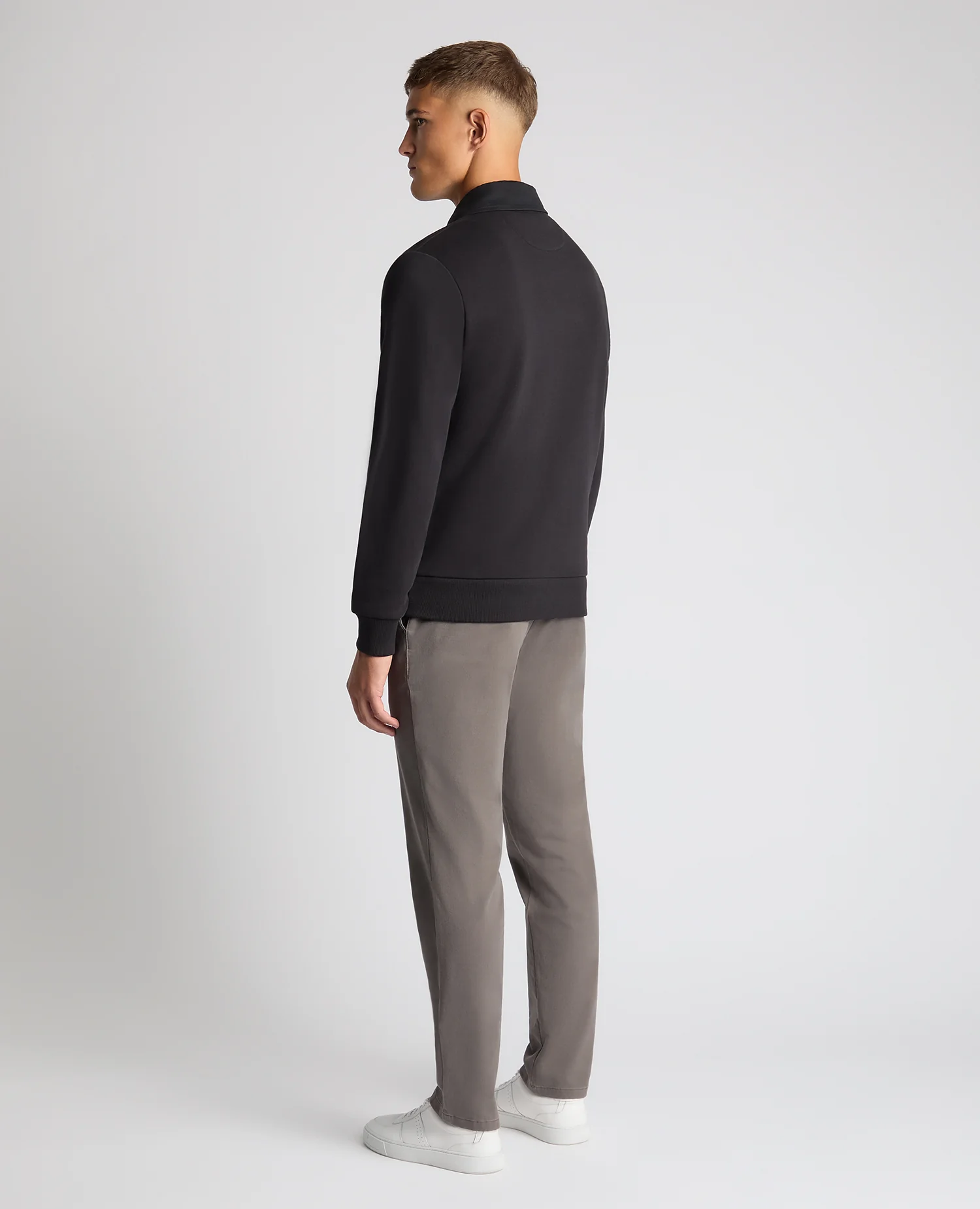Regular Fit Organic Cotton-Stretch Jersey Polo - Image 3