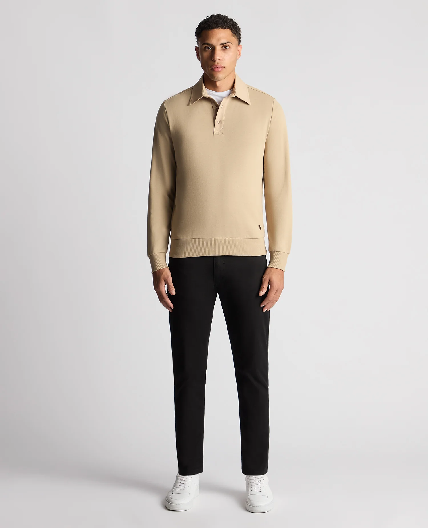 Regular Fit Organic Cotton-Stretch Jersey Polo - Image 2