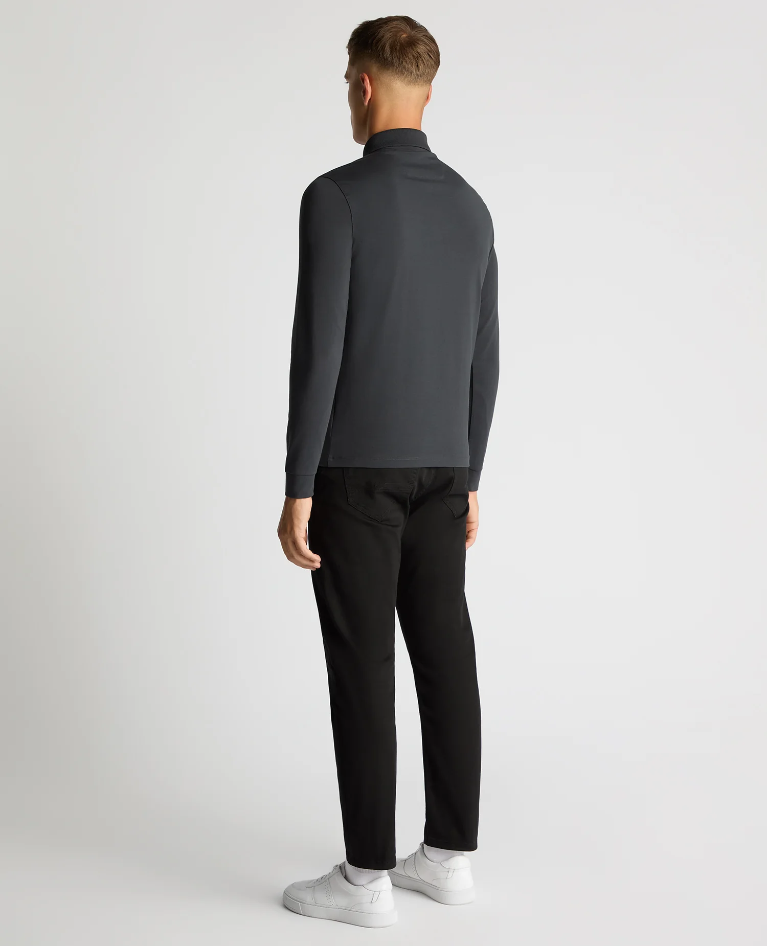Tapered Fit Cotton-Stretch Polo Shirt - Image 3