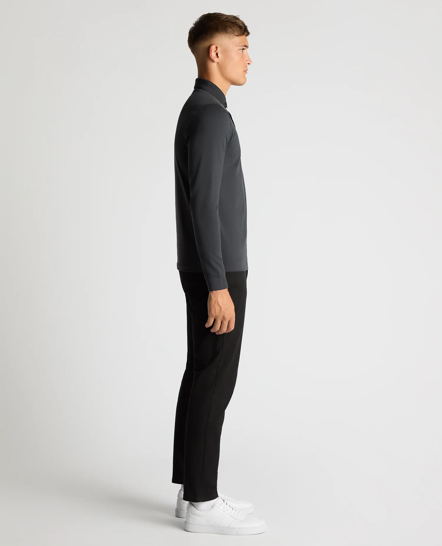 Tapered Fit Cotton-Stretch Polo Shirt - Image 4