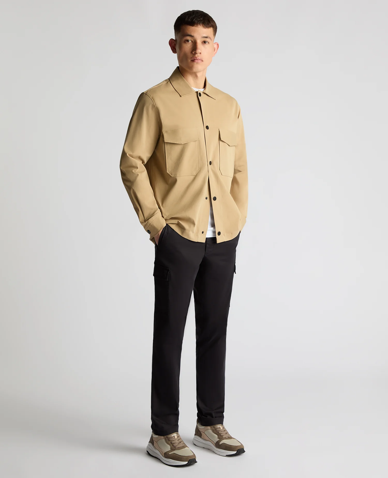 Regular Fit Cotton Stretch Overshirt - Image 2