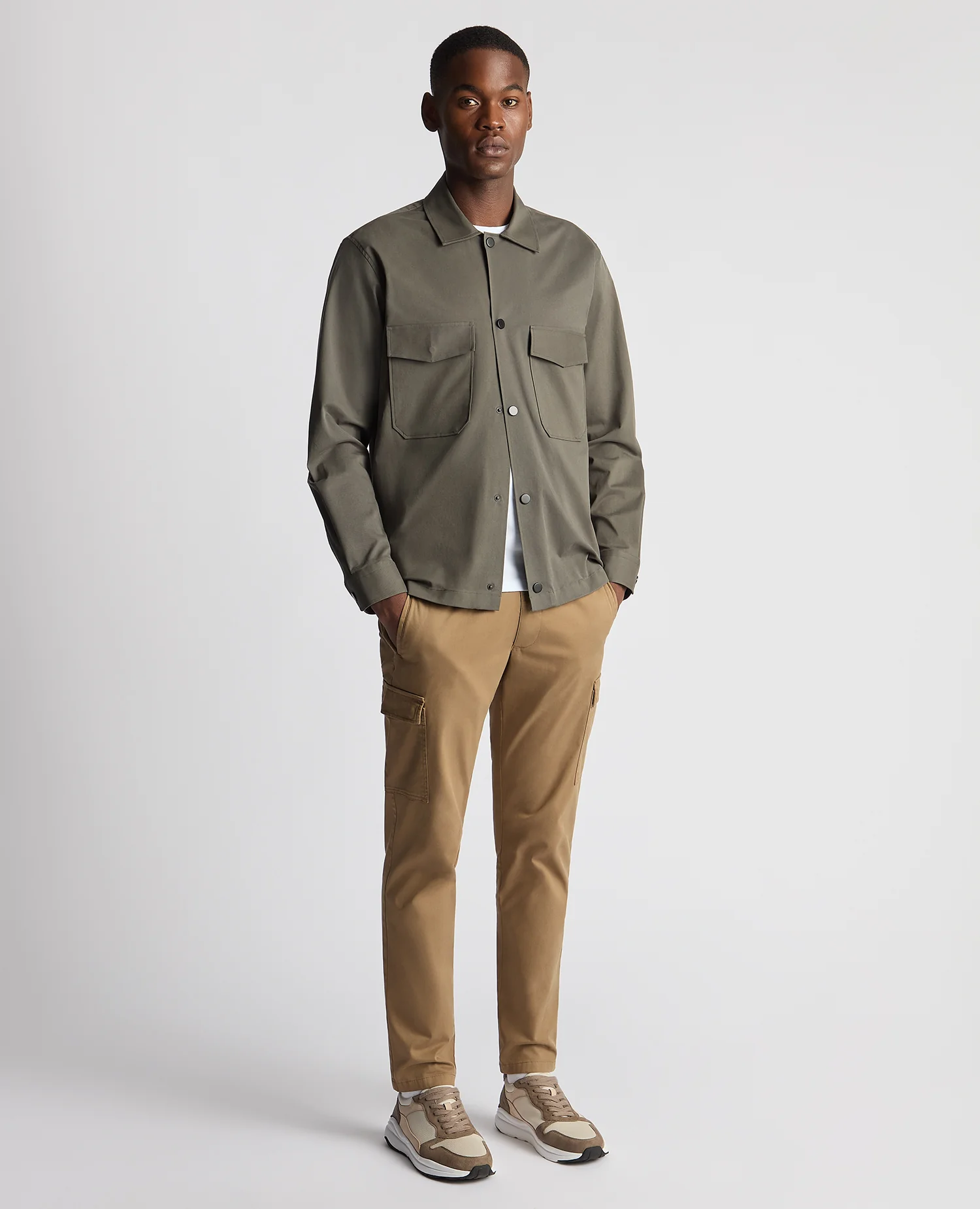 Regular Fit Cotton Stretch Overshirt - Image 2