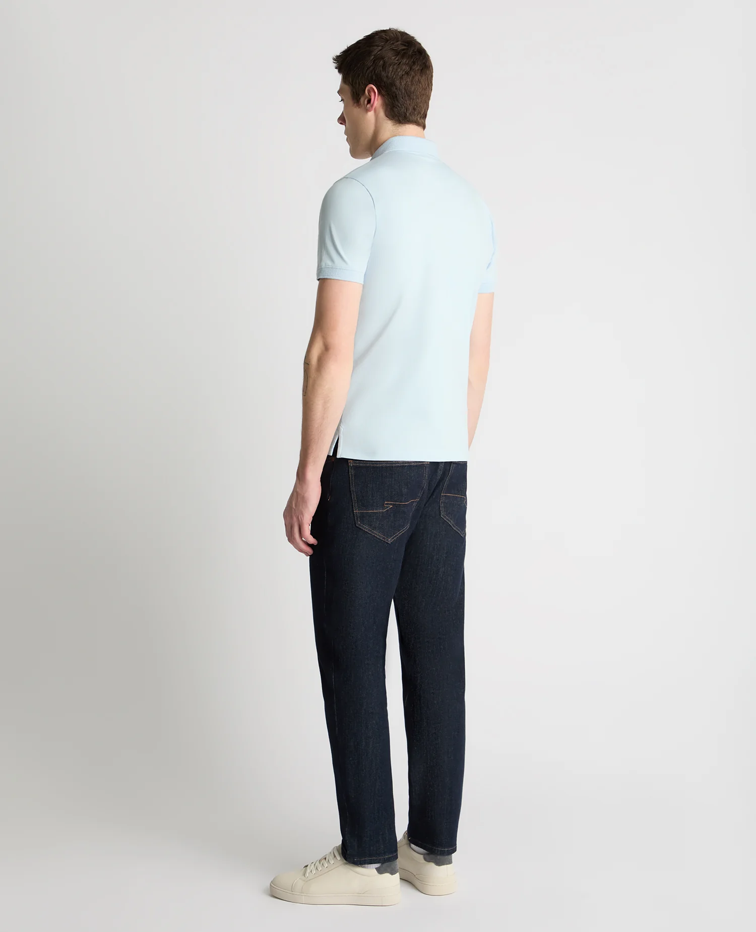 Tapered Fit Cotton-Stretch Polo Shirt - Image 3