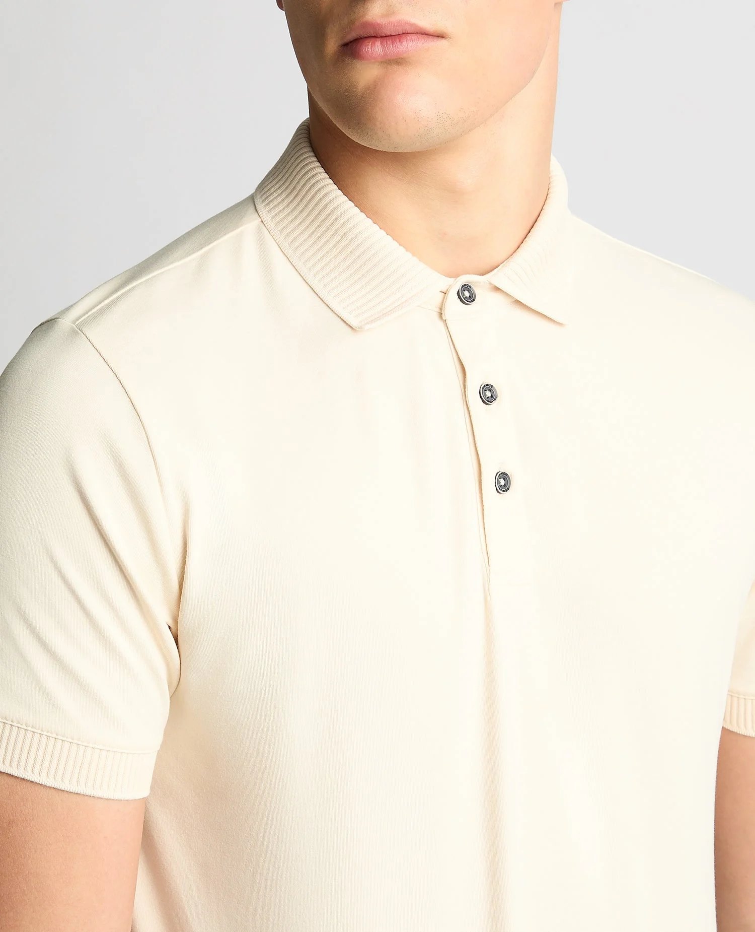 Tapered Fit Cotton-Stretch Polo Shirt - Image 5