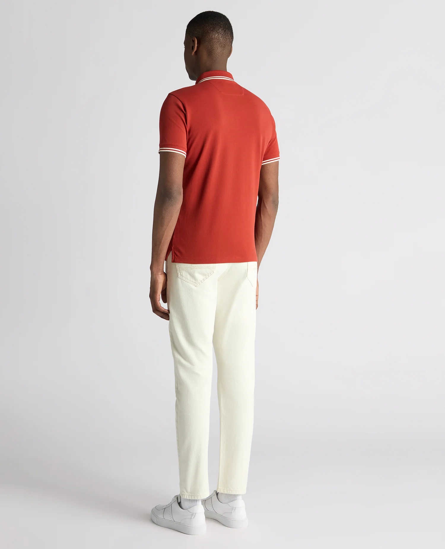 Tapered Fit Cotton-Stretch Polo Shirt - Image 3