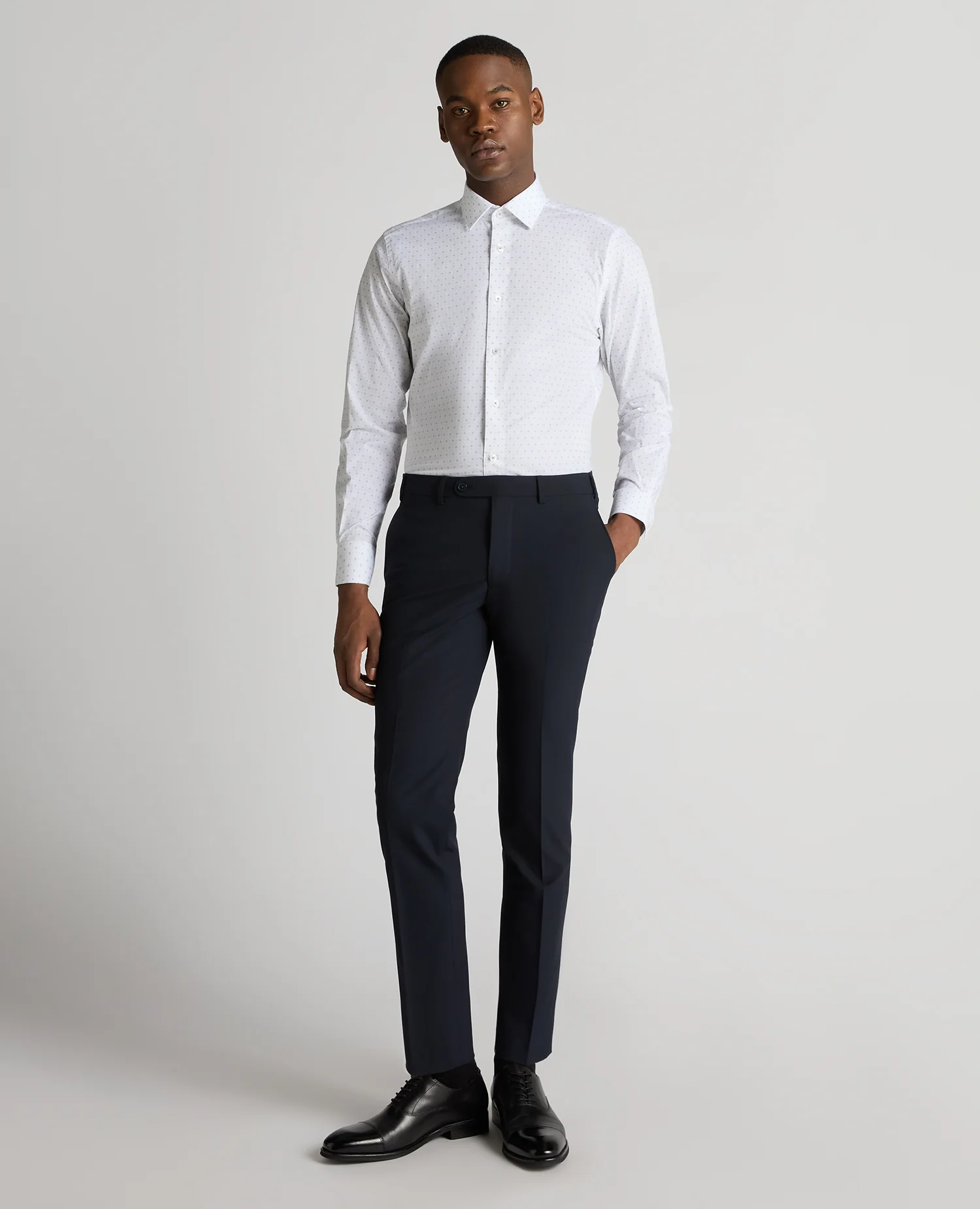 Tapered Fit Cotton Stretch Shirt - Image 2