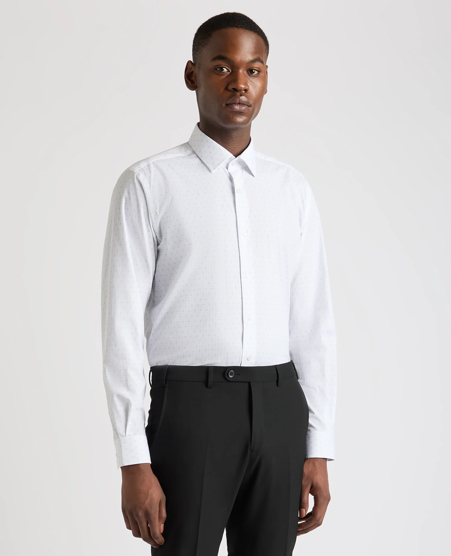 Tapered Fit Cotton Stretch Shirt