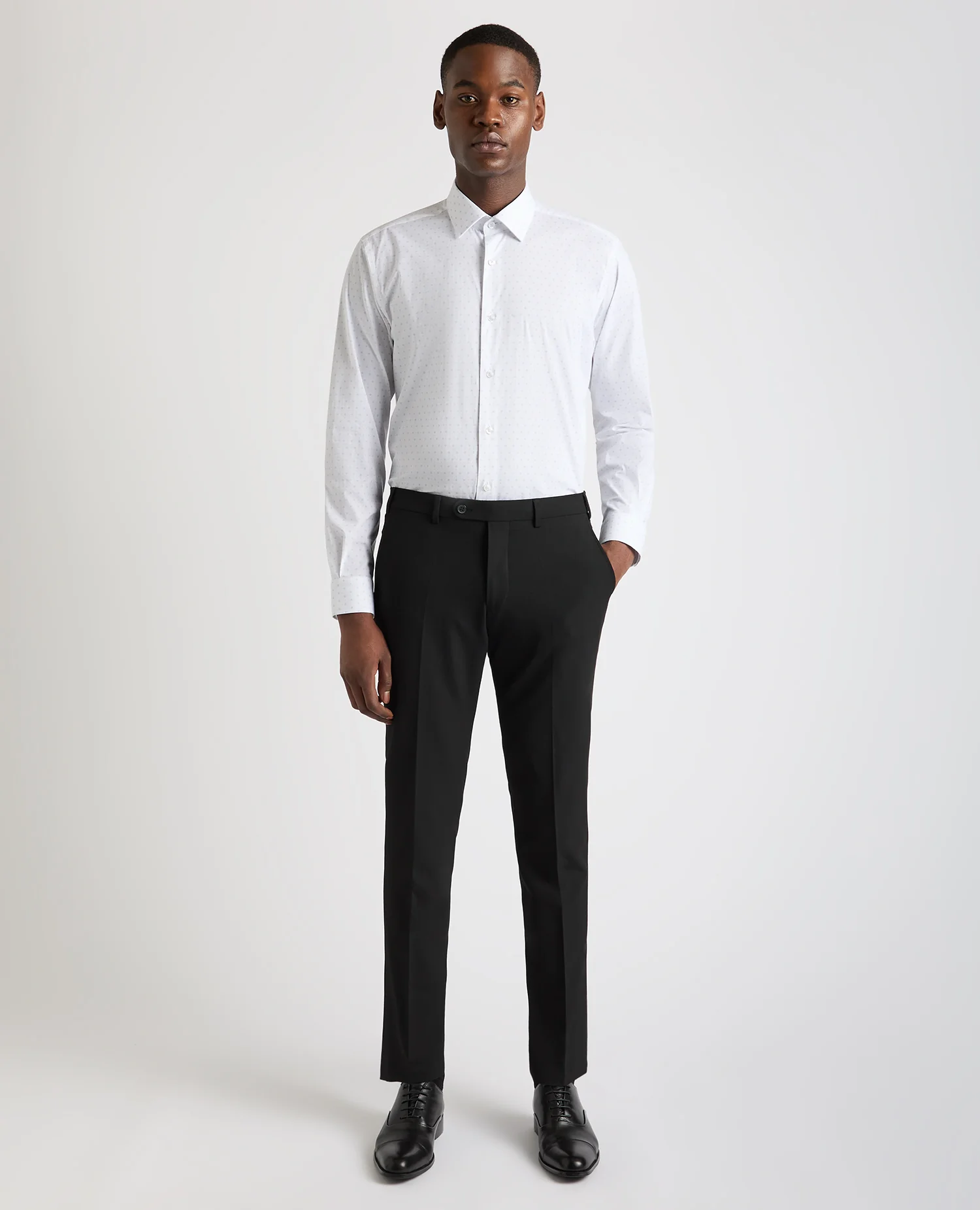 Tapered Fit Cotton Stretch Shirt - Image 2