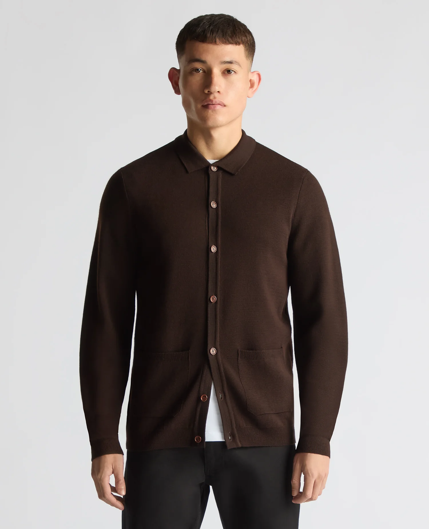 Tapered Fit Fit Long Sleeve Cardigan