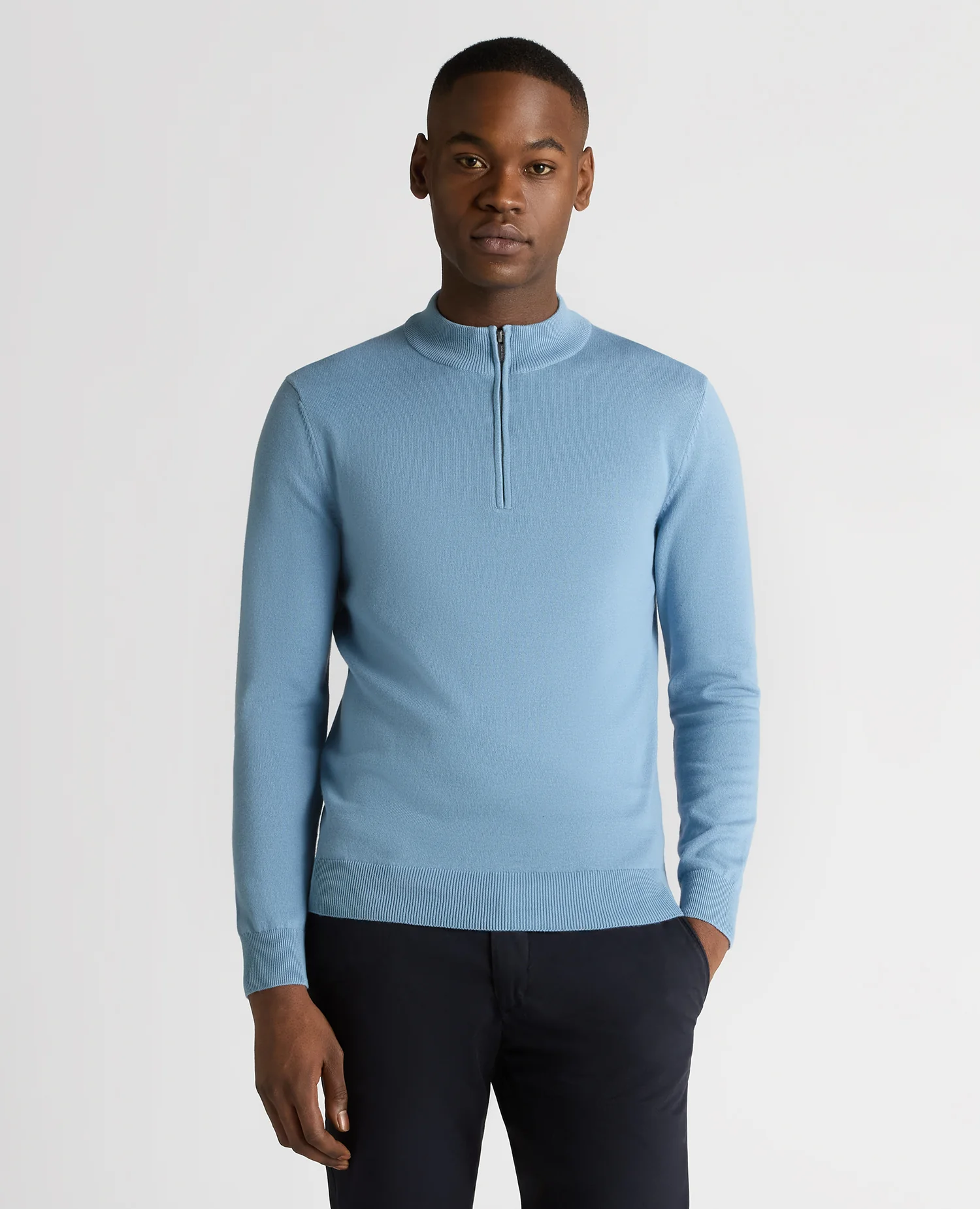 Cotton Half Zip Jumper