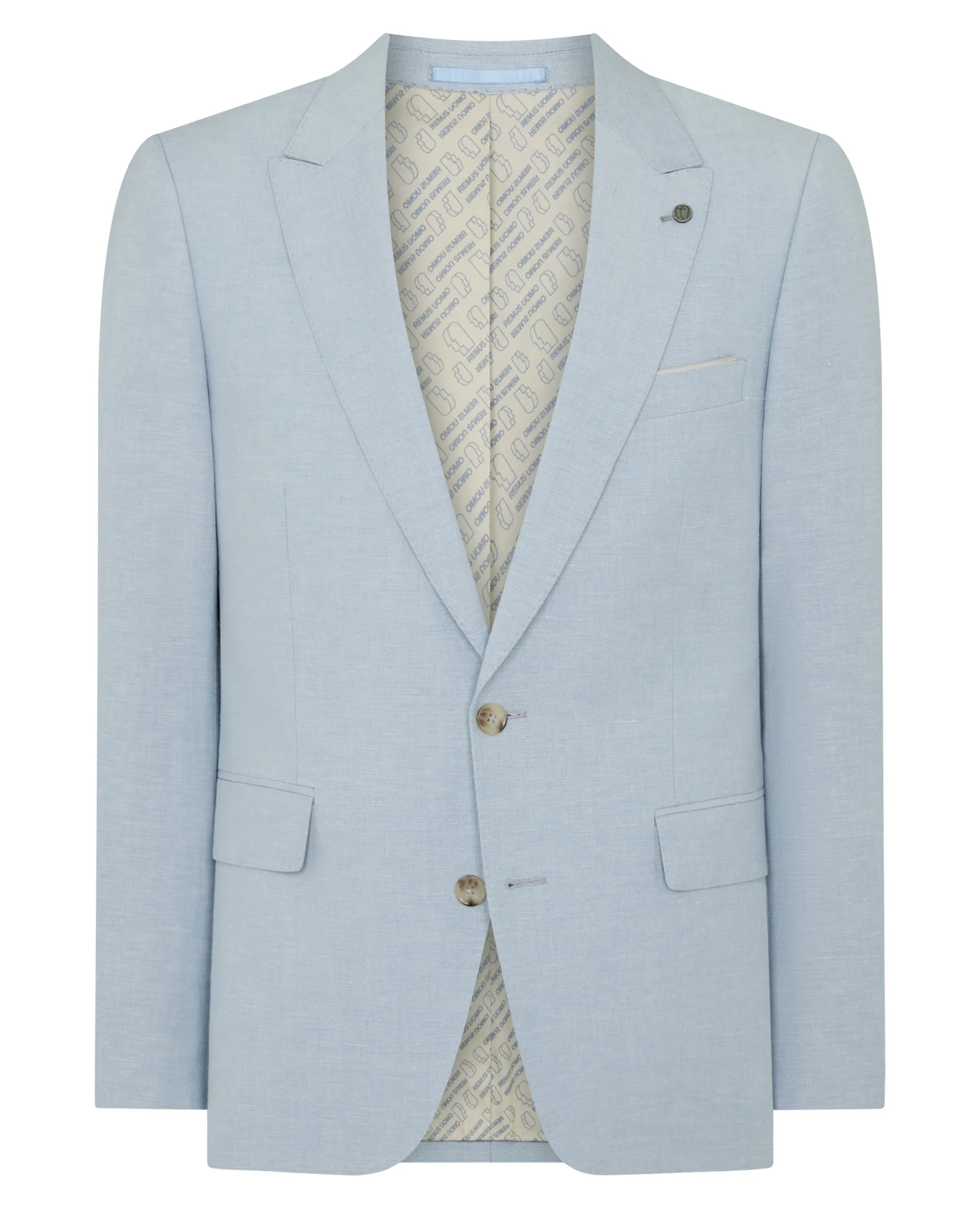 Tapered Fit Linen-Blend Suit Jacket - Image 6
