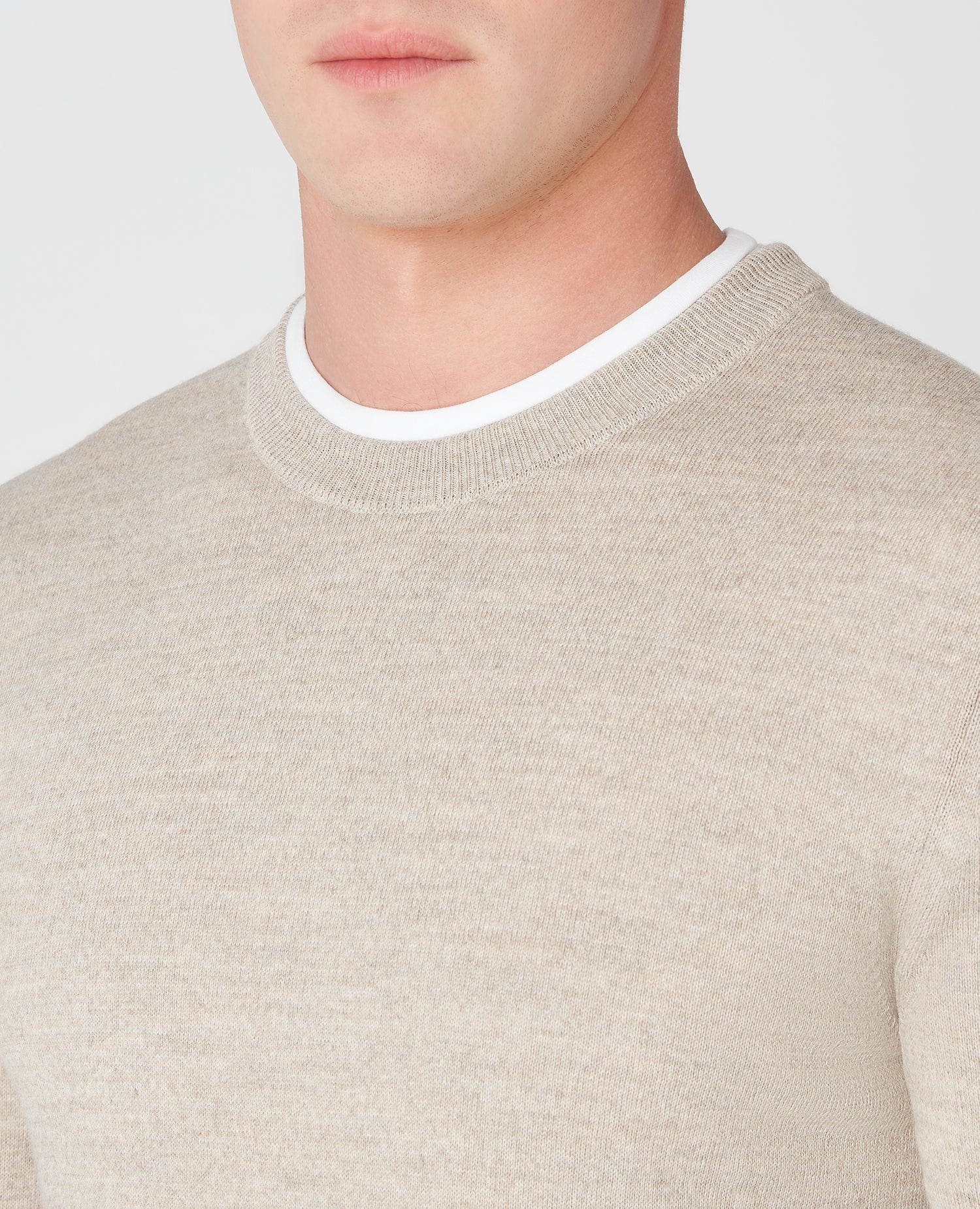 Tapered Fit Merino Wool-Blend Crew Neck Sweater - Image 4