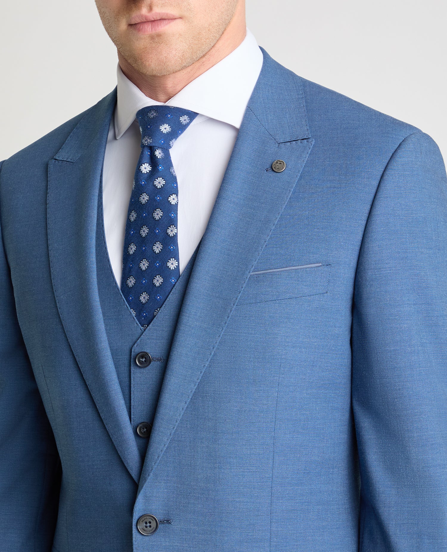 Tapered Fit Peak Lapel Suit - Image 4
