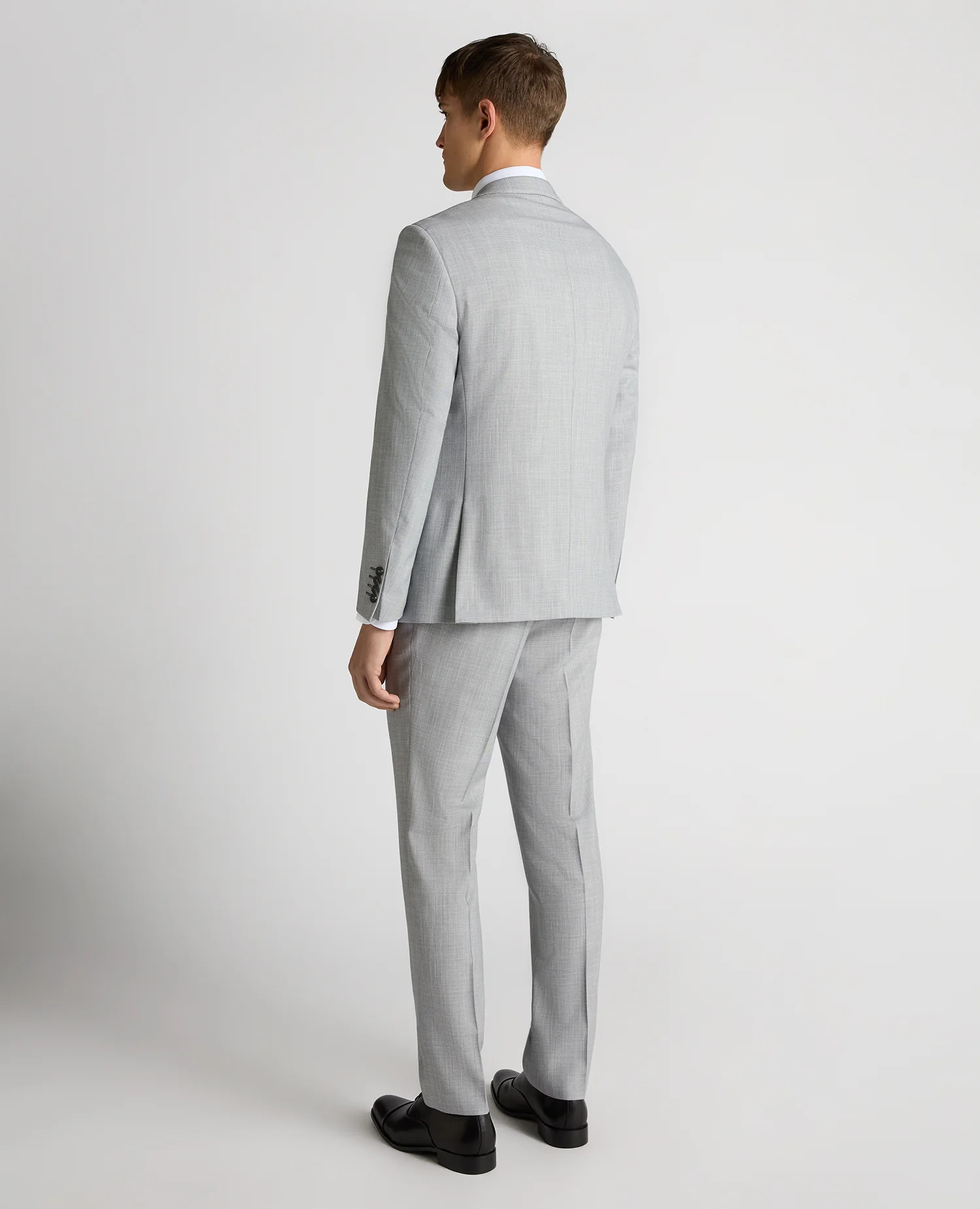 Tapered Fit Micro Houndstooth Suit Jacket - Image 3