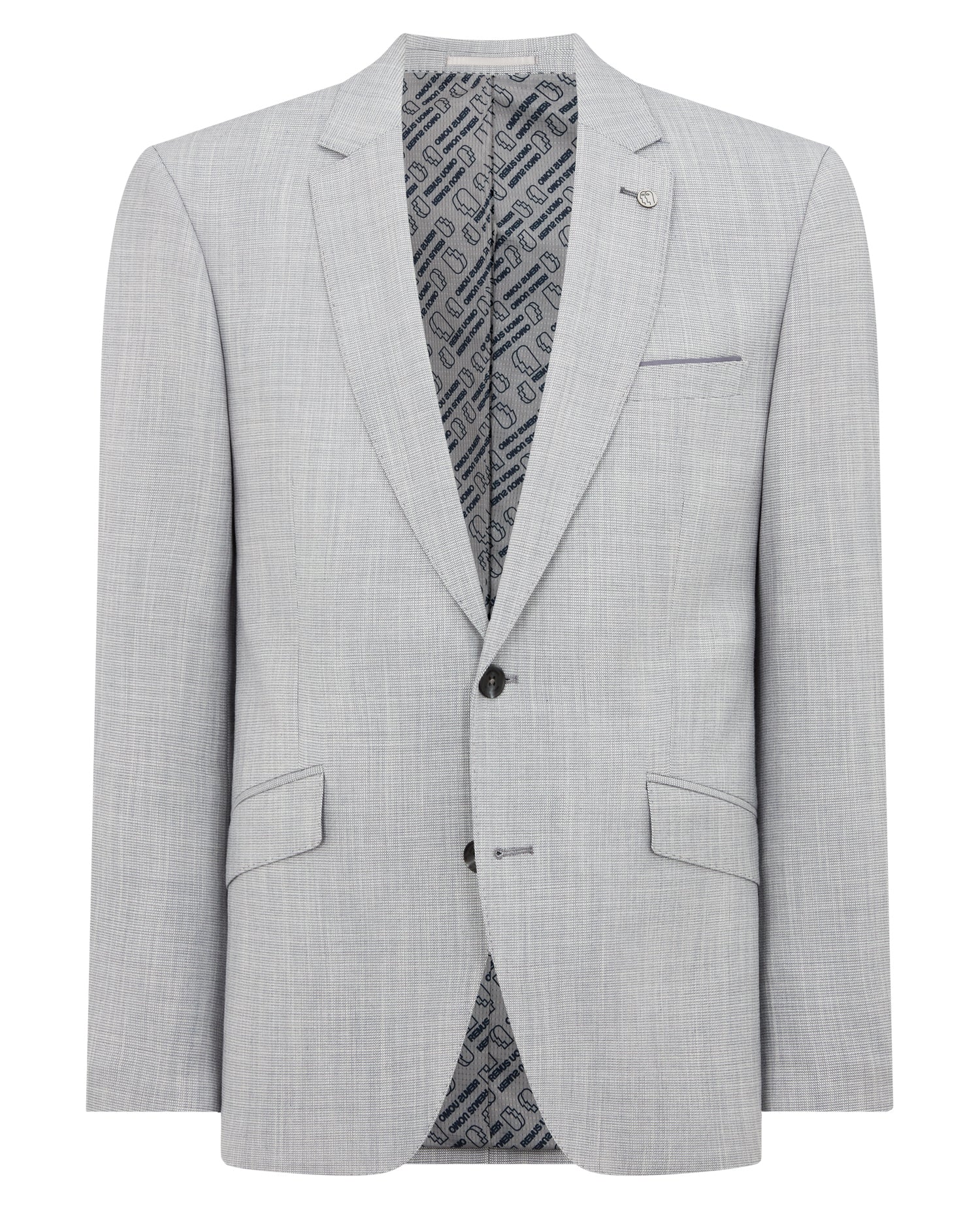 Tapered Fit Micro Houndstooth Suit Jacket - Image 6